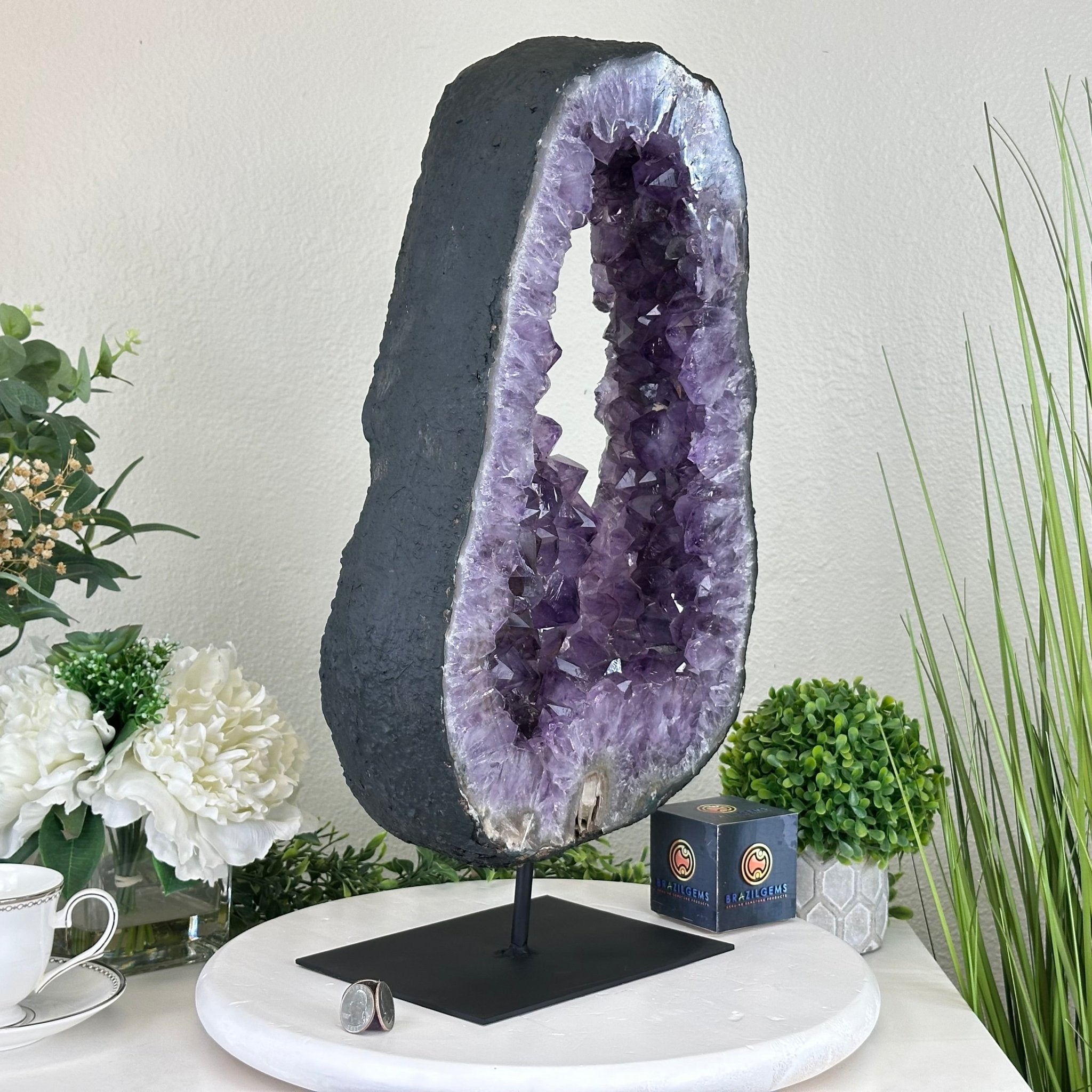 Extra Quality Amethyst Portal, 31.9 lbs & 20" Tall #5606 - 0129 - Brazil GemsBrazil GemsExtra Quality Amethyst Portal, 31.9 lbs & 20" Tall #5606 - 0129Portals on Fixed Bases5606 - 0129