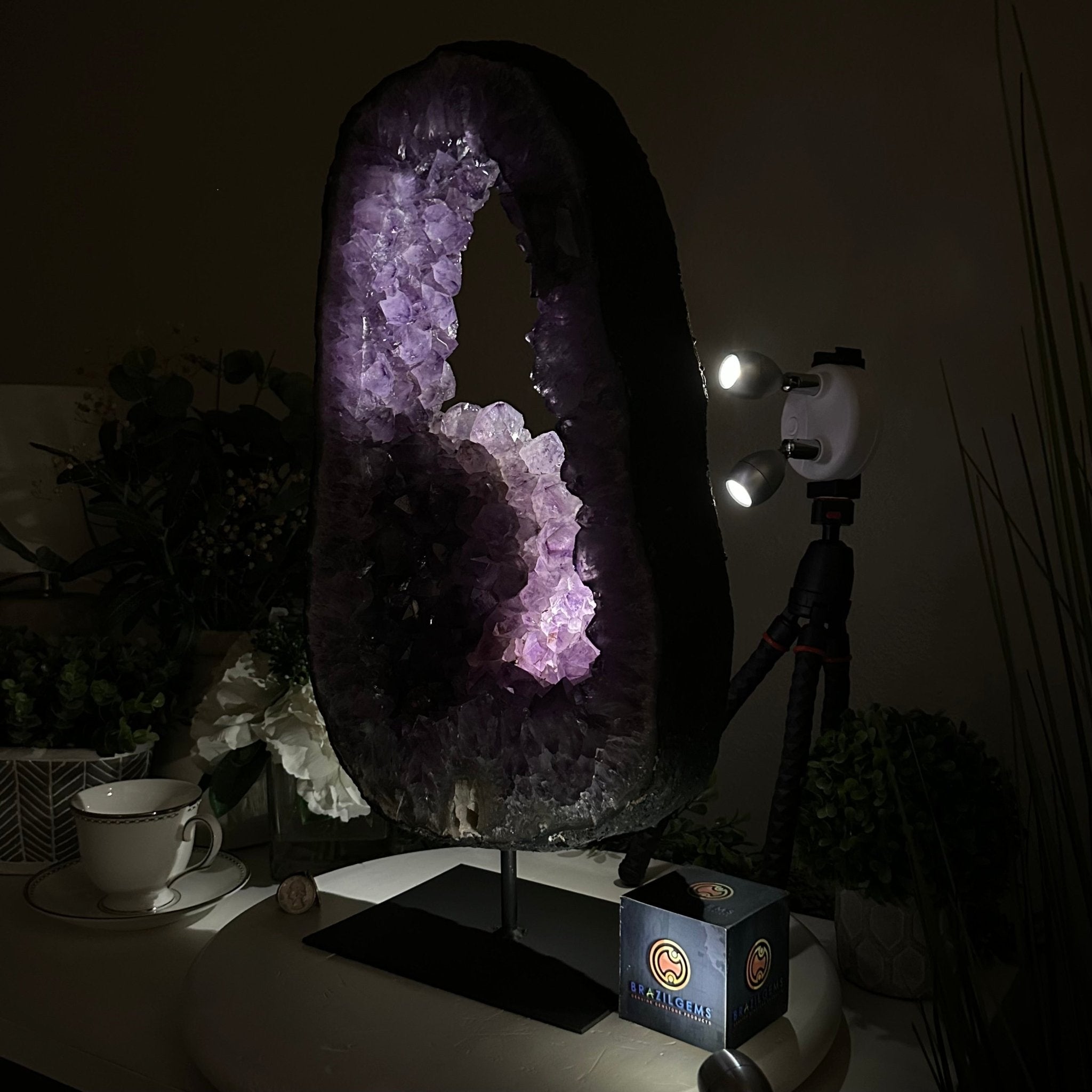 Extra Quality Amethyst Portal, 31.9 lbs & 20" Tall #5606 - 0129 - Brazil GemsBrazil GemsExtra Quality Amethyst Portal, 31.9 lbs & 20" Tall #5606 - 0129Portals on Fixed Bases5606 - 0129