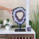 Extra Quality Amethyst Portal, Metal Stand, 19.6 lbs & 16.9" Tall #5604 - 0121 - Brazil GemsBrazil GemsExtra Quality Amethyst Portal, Metal Stand, 19.6 lbs & 16.9" Tall #5604 - 0121Portals on Rotating Bases5604 - 0121