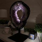 Extra Quality Amethyst Portal, Metal Stand, 19.6 lbs & 16.9" Tall #5604 - 0121 - Brazil GemsBrazil GemsExtra Quality Amethyst Portal, Metal Stand, 19.6 lbs & 16.9" Tall #5604 - 0121Portals on Rotating Bases5604 - 0121