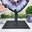 Extra Quality Amethyst Portal, Metal Stand, 19.6 lbs & 16.9" Tall #5604 - 0121 - Brazil GemsBrazil GemsExtra Quality Amethyst Portal, Metal Stand, 19.6 lbs & 16.9" Tall #5604 - 0121Portals on Rotating Bases5604 - 0121