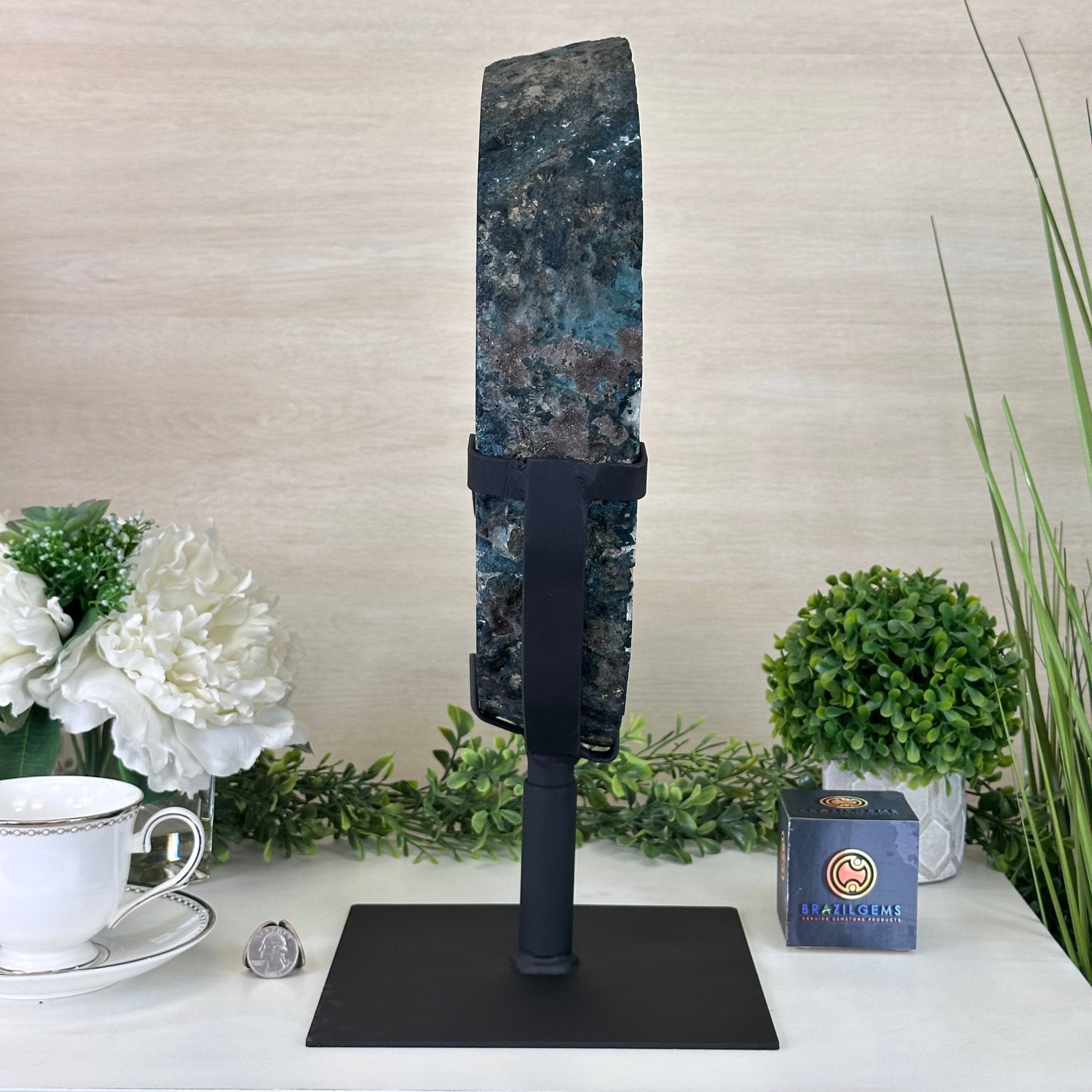 Extra Quality Amethyst Portal, Metal Stand, 19.6 lbs & 16.9" Tall #5604 - 0121 - Brazil GemsBrazil GemsExtra Quality Amethyst Portal, Metal Stand, 19.6 lbs & 16.9" Tall #5604 - 0121Portals on Rotating Bases5604 - 0121