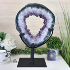 Extra Quality Amethyst Portal, Metal Stand, 19.6 lbs & 16.9" Tall #5604 - 0121 - Brazil GemsBrazil GemsExtra Quality Amethyst Portal, Metal Stand, 19.6 lbs & 16.9" Tall #5604 - 0121Portals on Rotating Bases5604 - 0121