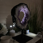 Extra Quality Amethyst Portal, Metal Stand, 19.6 lbs & 16.9" Tall #5604 - 0121 - Brazil GemsBrazil GemsExtra Quality Amethyst Portal, Metal Stand, 19.6 lbs & 16.9" Tall #5604 - 0121Portals on Rotating Bases5604 - 0121