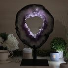 Extra Quality Amethyst Portal, Metal Stand, 19.6 lbs & 16.9" Tall #5604 - 0121 - Brazil GemsBrazil GemsExtra Quality Amethyst Portal, Metal Stand, 19.6 lbs & 16.9" Tall #5604 - 0121Portals on Rotating Bases5604 - 0121