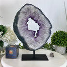 Extra Quality Amethyst Portal on Metal Stand, 14.6 lbs & 12.4" Tall #5606 - 0106 - Brazil GemsBrazil GemsExtra Quality Amethyst Portal on Metal Stand, 14.6 lbs & 12.4" Tall #5606 - 0106Portals on Fixed Bases5606 - 0106