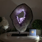 Extra Quality Amethyst Portal on Metal Stand, 14.6 lbs & 12.4" Tall #5606 - 0106 - Brazil GemsBrazil GemsExtra Quality Amethyst Portal on Metal Stand, 14.6 lbs & 12.4" Tall #5606 - 0106Portals on Fixed Bases5606 - 0106