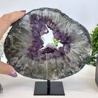 Extra Quality Amethyst Portal on Metal Stand, 3.7 lbs & 6.8" Tall #5606 - 0109 - Brazil GemsBrazil GemsExtra Quality Amethyst Portal on Metal Stand, 3.7 lbs & 6.8" Tall #5606 - 0109Portals on Fixed Bases5606 - 0109