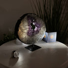 Extra Quality Amethyst Portal on Metal Stand, 3.7 lbs & 6.8" Tall #5606 - 0109 - Brazil GemsBrazil GemsExtra Quality Amethyst Portal on Metal Stand, 3.7 lbs & 6.8" Tall #5606 - 0109Portals on Fixed Bases5606 - 0109