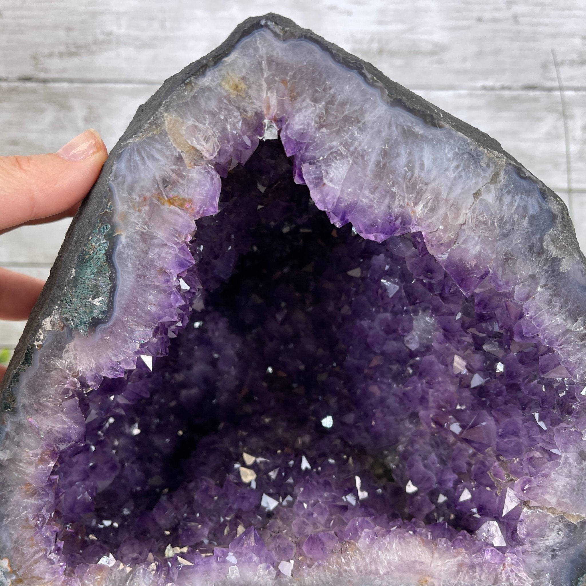 Extra Quality Brazilian Amethyst Cathedral, 10.2” tall & 30.5 lbs #5601-0631 by Brazil Gems - Brazil GemsBrazil GemsExtra Quality Brazilian Amethyst Cathedral, 10.2” tall & 30.5 lbs #5601-0631 by Brazil GemsCathedrals5601-0631