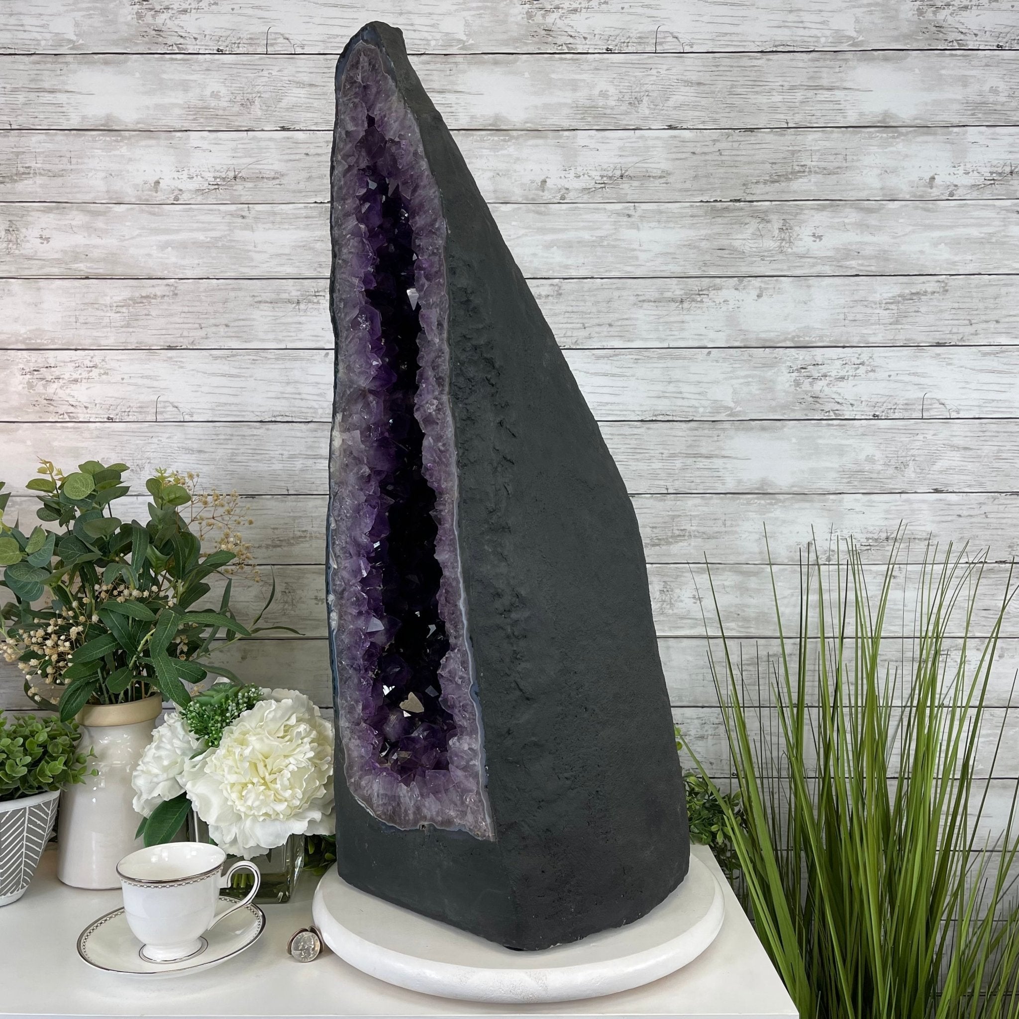 Amethyst Polished Amethyst Crystal Tower by Brazil Gems® Model
