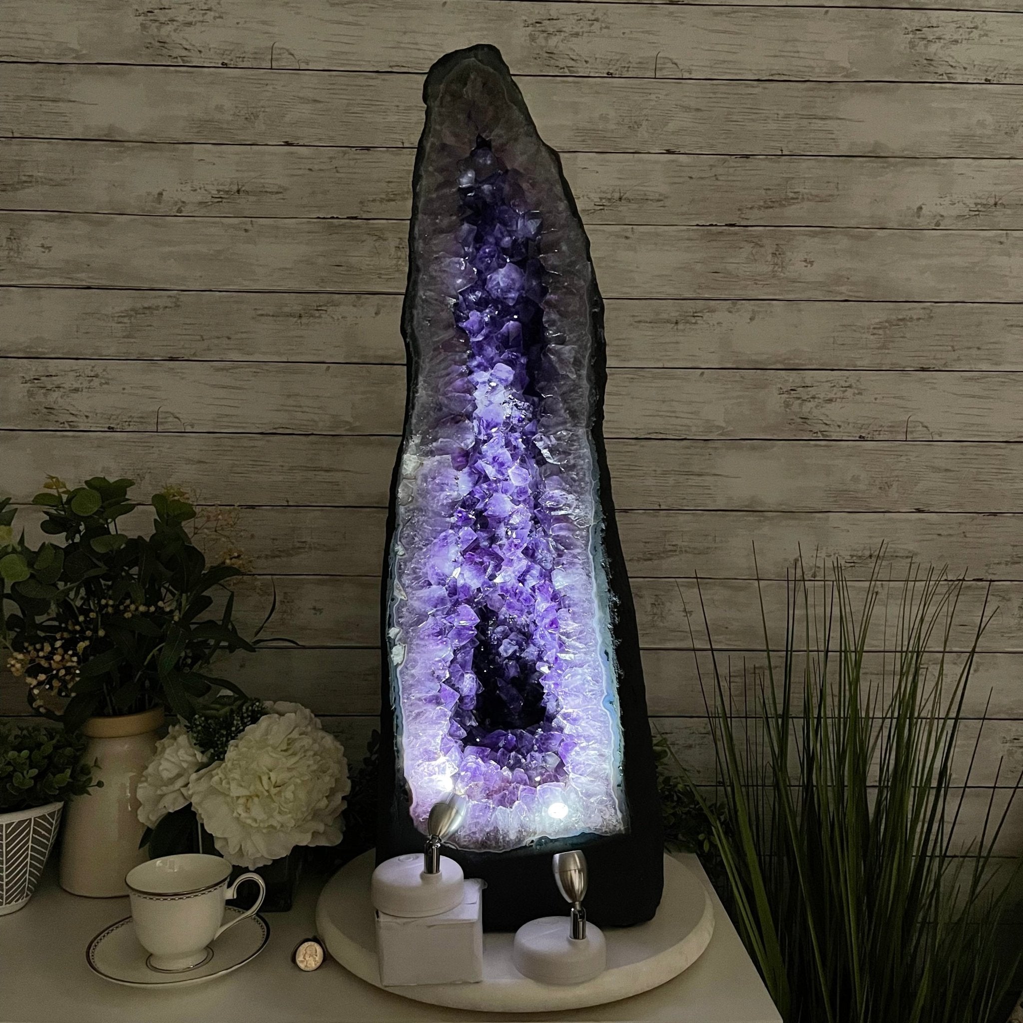 Extra Quality Brazilian Amethyst Cathedral, 125.7 lbs & 29.75" Tall #5601-0711 by Brazil Gems - Brazil GemsBrazil GemsExtra Quality Brazilian Amethyst Cathedral, 125.7 lbs & 29.75" Tall #5601-0711 by Brazil GemsCathedrals5601-0711