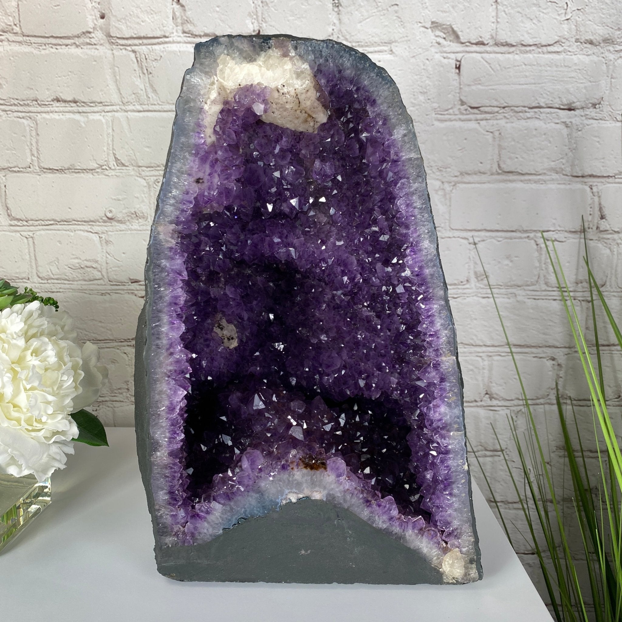 Extra Quality Brazilian Amethyst Cathedral, 14.6” tall & 43.1 lbs #5601-0384 by Brazil Gems - Brazil GemsBrazil GemsExtra Quality Brazilian Amethyst Cathedral, 14.6” tall & 43.1 lbs #5601-0384 by Brazil GemsCathedrals5601-0384