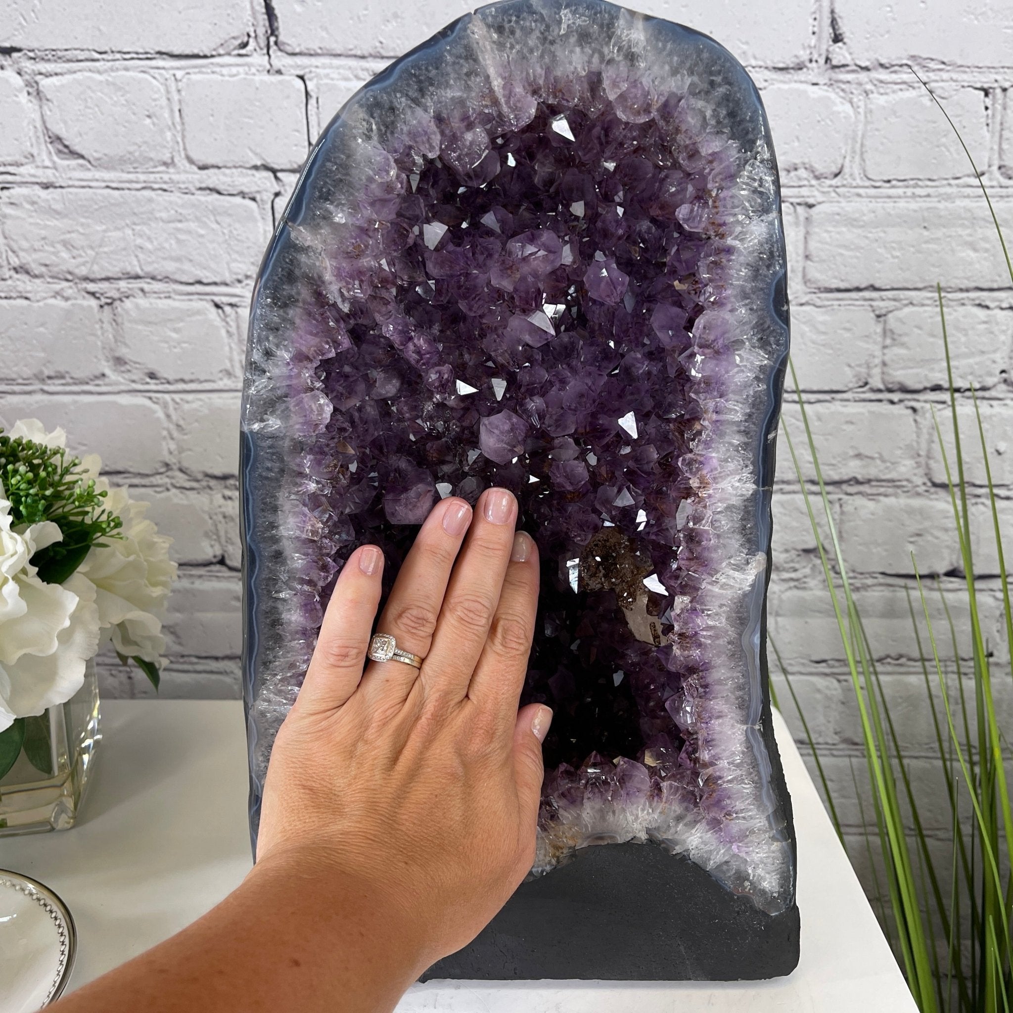Extra Quality Brazilian Amethyst Cathedral, 15” tall & 27.9 lbs #5601-0477 by Brazil Gems - Brazil GemsBrazil GemsExtra Quality Brazilian Amethyst Cathedral, 15” tall & 27.9 lbs #5601-0477 by Brazil GemsCathedrals5601-0477