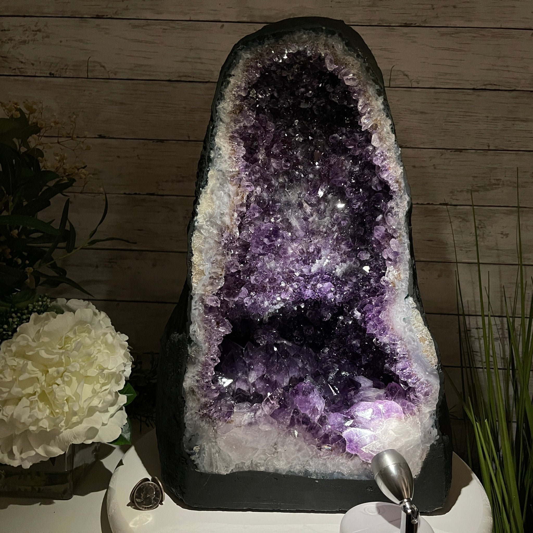 Extra Quality Brazilian Amethyst Cathedral, 17.5” tall & 62.4 lbs #5601-0643 by Brazil Gems - Brazil GemsBrazil GemsExtra Quality Brazilian Amethyst Cathedral, 17.5” tall & 62.4 lbs #5601-0643 by Brazil GemsCathedrals5601-0643