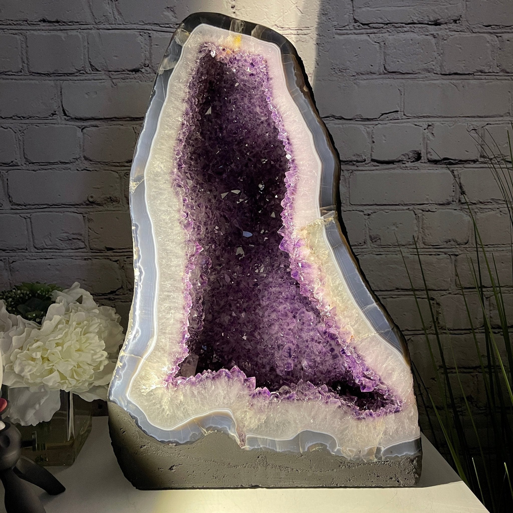 Extra Quality Brazilian Amethyst Cathedral, 19” tall & 63.8 lbs #5601-0443 by Brazil Gems - Brazil GemsBrazil GemsExtra Quality Brazilian Amethyst Cathedral, 19” tall & 63.8 lbs #5601-0443 by Brazil GemsCathedrals5601-0443