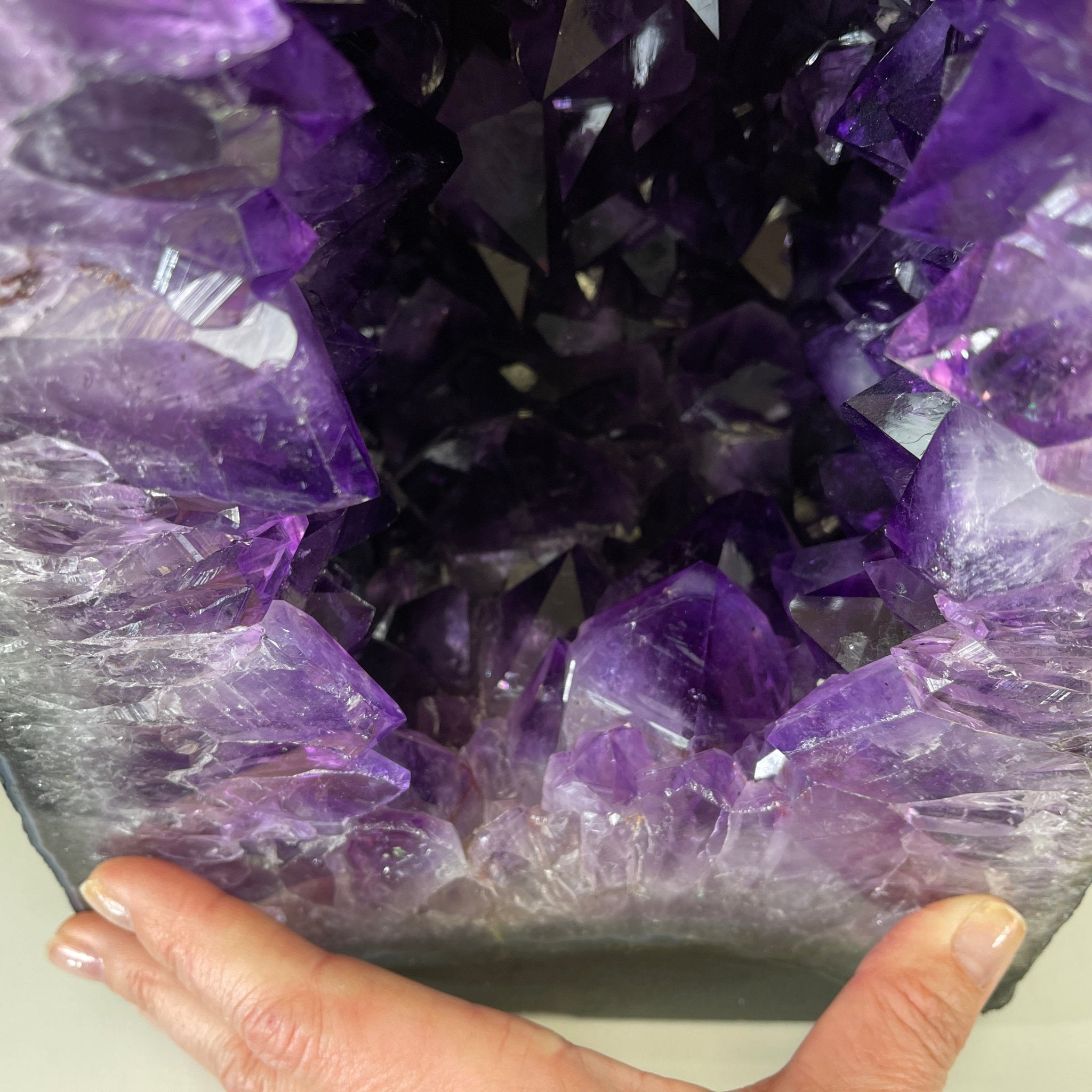 Extra Quality Brazilian Amethyst Cathedral, 19.6” tall & 81.4 lbs #5601-0708 by Brazil Gems - Brazil GemsBrazil GemsExtra Quality Brazilian Amethyst Cathedral, 19.6” tall & 81.4 lbs #5601-0708 by Brazil GemsCathedrals5601-0708