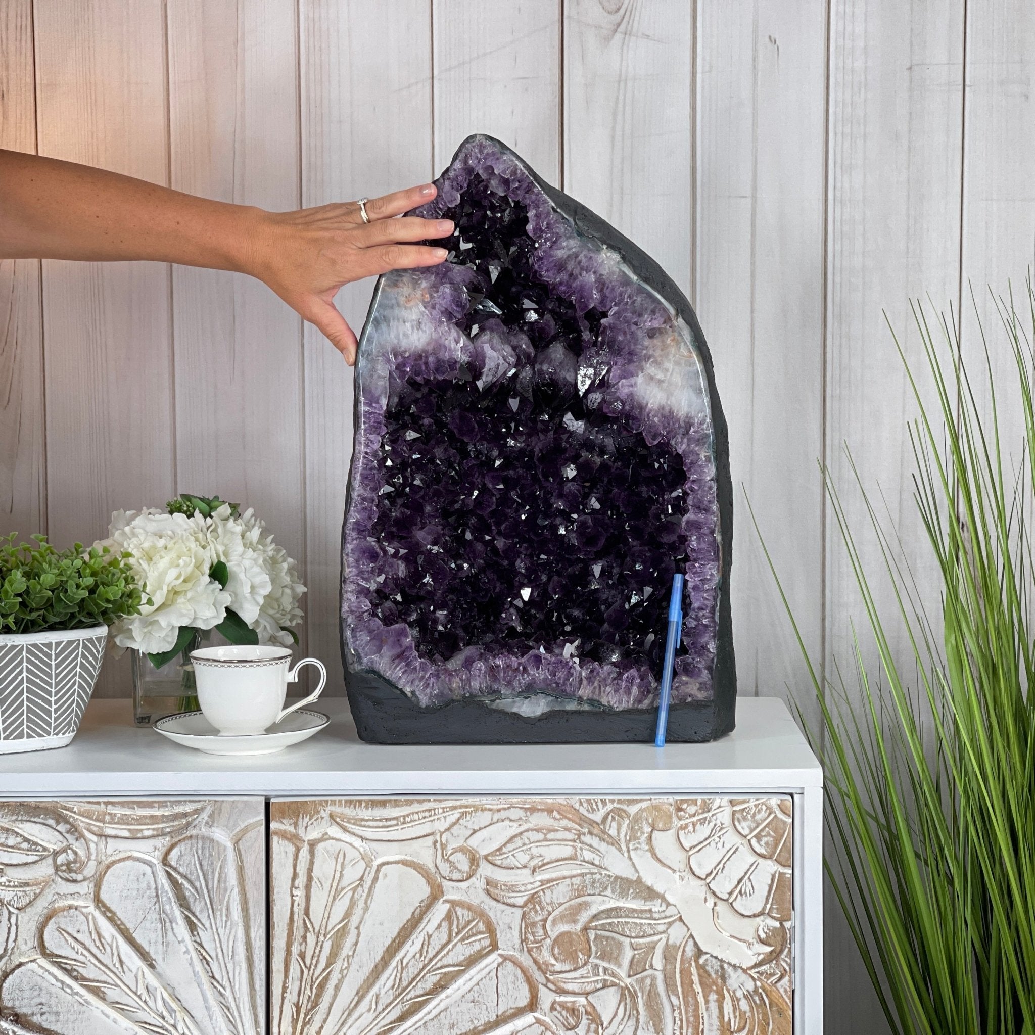 Extra Quality Brazilian Amethyst Cathedral, 20.75” tall & 73 lbs #5601-0444 by Brazil Gems - Brazil GemsBrazil GemsExtra Quality Brazilian Amethyst Cathedral, 20.75” tall & 73 lbs #5601-0444 by Brazil GemsCathedrals5601-0444