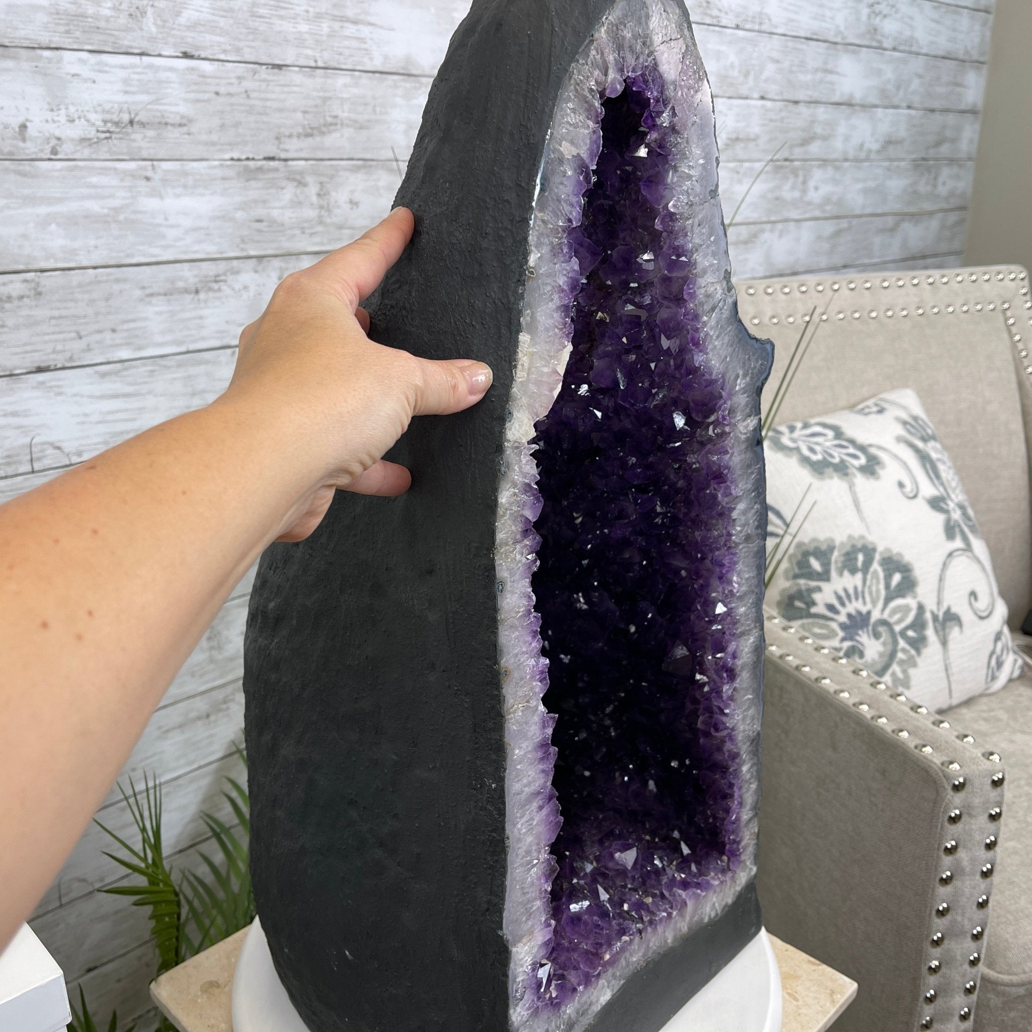 Extra Quality Brazilian Amethyst Cathedral, 25” tall & 119.6 lbs #5601-0651 by Brazil Gems - Brazil GemsBrazil GemsExtra Quality Brazilian Amethyst Cathedral, 25” tall & 119.6 lbs #5601-0651 by Brazil GemsCathedrals5601-0651
