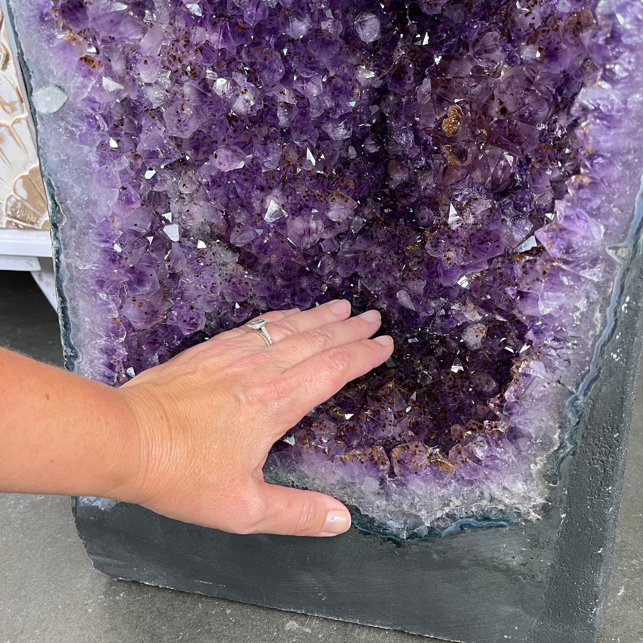 Extra Quality Brazilian Amethyst Cathedral, 37.5” tall & 152.4 lbs #5601-0713 by Brazil Gems - Brazil GemsBrazil GemsExtra Quality Brazilian Amethyst Cathedral, 37.5” tall & 152.4 lbs #5601-0713 by Brazil GemsCathedrals5601-0713