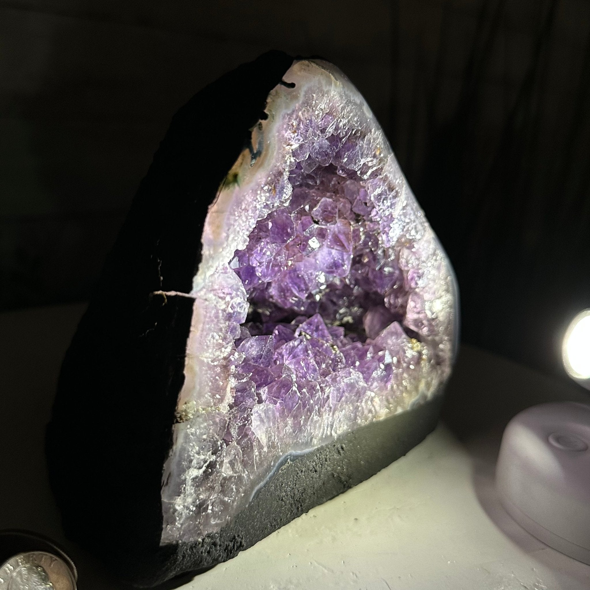 Extra Quality Brazilian Amethyst Cathedral, 4.8 lbs & 5.25" Tall #5601 - 1050 - Brazil GemsBrazil GemsExtra Quality Brazilian Amethyst Cathedral, 4.8 lbs & 5.25" Tall #5601 - 1050Cathedrals5601 - 1050