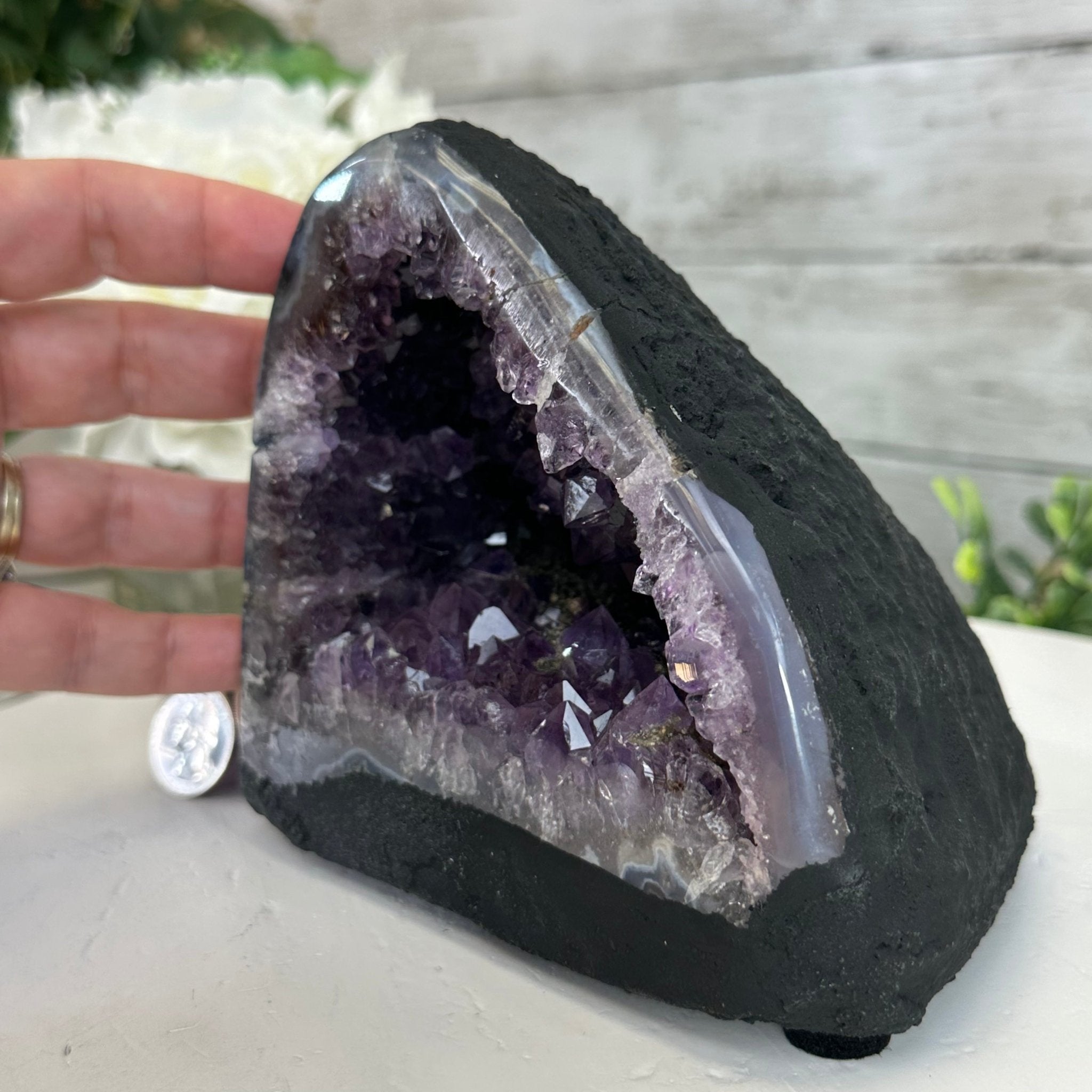 Extra Quality Brazilian Amethyst Cathedral, 4.8 lbs & 5.25" Tall #5601 - 1050 - Brazil GemsBrazil GemsExtra Quality Brazilian Amethyst Cathedral, 4.8 lbs & 5.25" Tall #5601 - 1050Cathedrals5601 - 1050