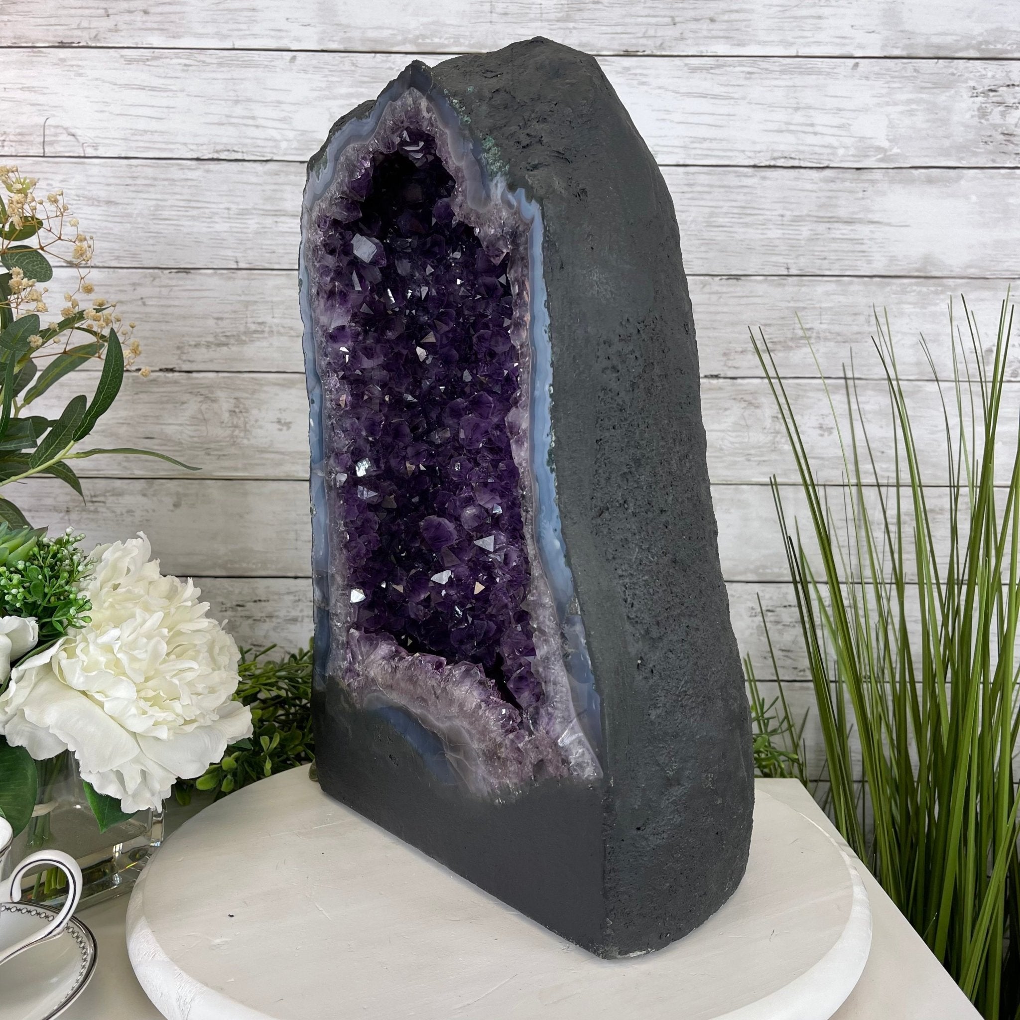 Extra Quality Brazilian Amethyst Cathedral, 48.4 lbs & 16.25" Tall #5601-0705 by Brazil Gems - Brazil GemsBrazil GemsExtra Quality Brazilian Amethyst Cathedral, 48.4 lbs & 16.25" Tall #5601-0705 by Brazil GemsCathedrals5601-0705