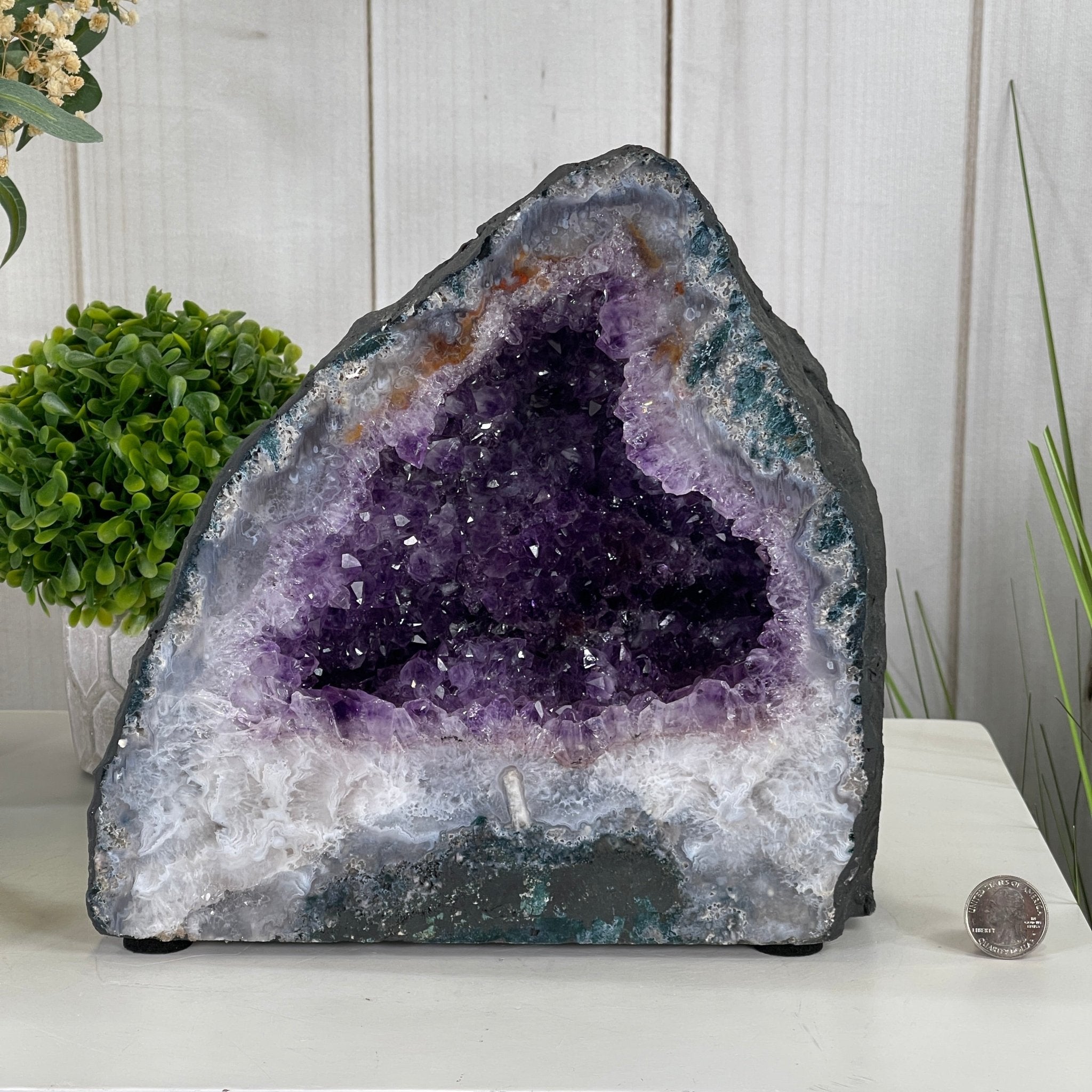 Extra Quality Brazilian Amethyst Cathedral, 9.1” tall & 19.7 lbs #5601-0581 by Brazil Gems - Brazil GemsBrazil GemsExtra Quality Brazilian Amethyst Cathedral, 9.1” tall & 19.7 lbs #5601-0581 by Brazil GemsCathedrals5601-0581