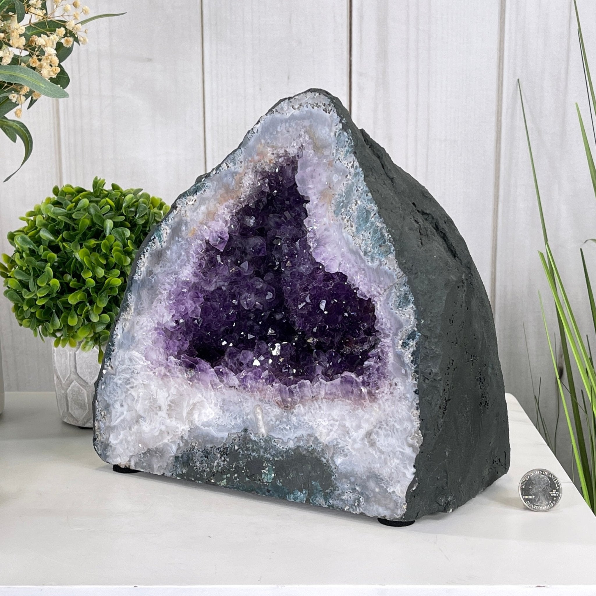 Extra Quality Brazilian Amethyst Cathedral, 9.1” tall & 19.7 lbs #5601-0581 by Brazil Gems - Brazil GemsBrazil GemsExtra Quality Brazilian Amethyst Cathedral, 9.1” tall & 19.7 lbs #5601-0581 by Brazil GemsCathedrals5601-0581