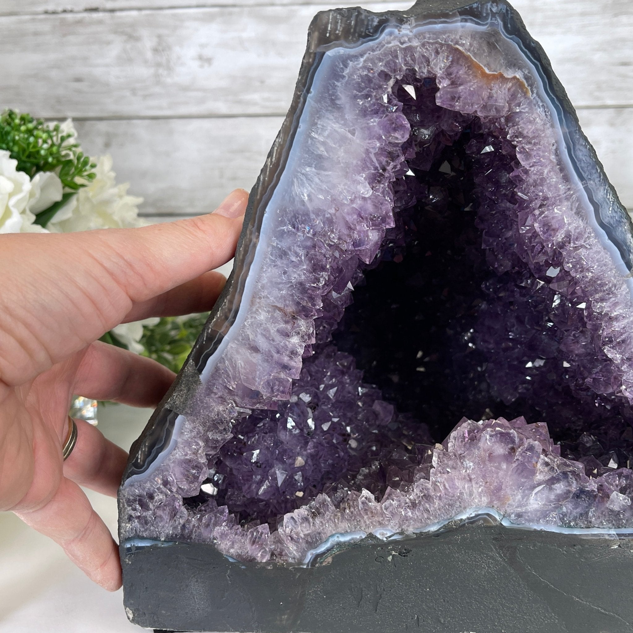 Extra Quality Brazilian Amethyst Cathedral, 9.1” tall & 22.1 lbs #5601-0584 by Brazil Gems - Brazil GemsBrazil GemsExtra Quality Brazilian Amethyst Cathedral, 9.1” tall & 22.1 lbs #5601-0584 by Brazil GemsCathedrals5601-0584