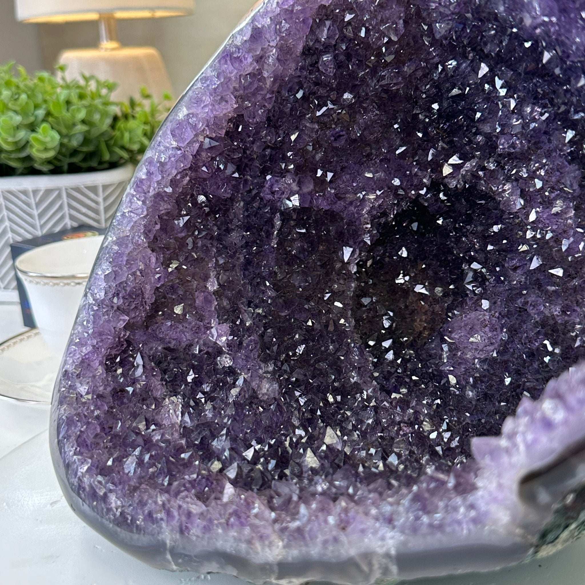 Extra Quality Brazilian Amethyst Cone, 11.8 lbs & 9" Tall 5619AM - 013 - Brazil GemsBrazil GemsExtra Quality Brazilian Amethyst Cone, 11.8 lbs & 9" Tall 5619AM - 013Crystal Cones5619AM - 013