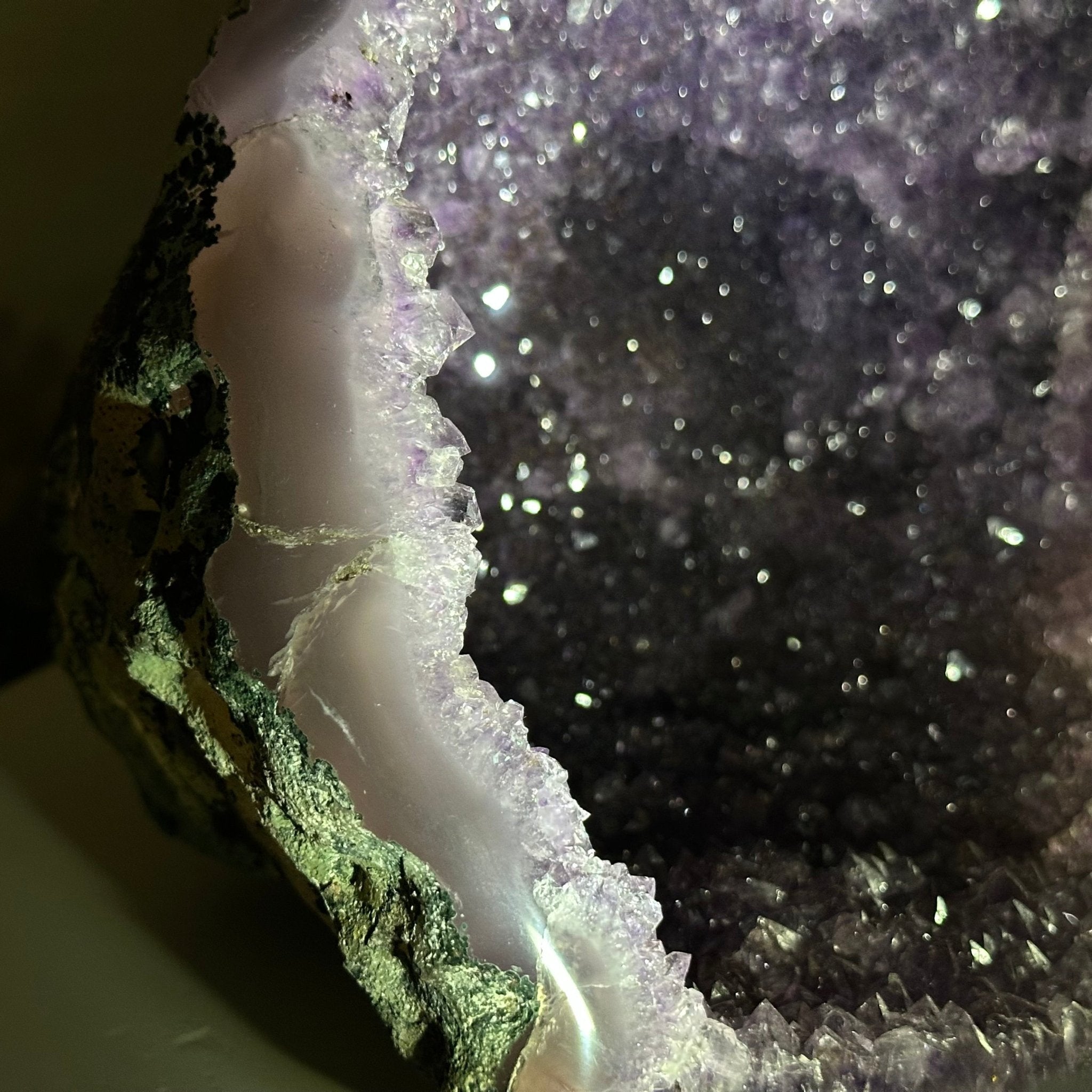 Extra Quality Brazilian Amethyst Cone, 11.8 lbs & 9" Tall 5619AM - 013 - Brazil GemsBrazil GemsExtra Quality Brazilian Amethyst Cone, 11.8 lbs & 9" Tall 5619AM - 013Crystal Cones5619AM - 013
