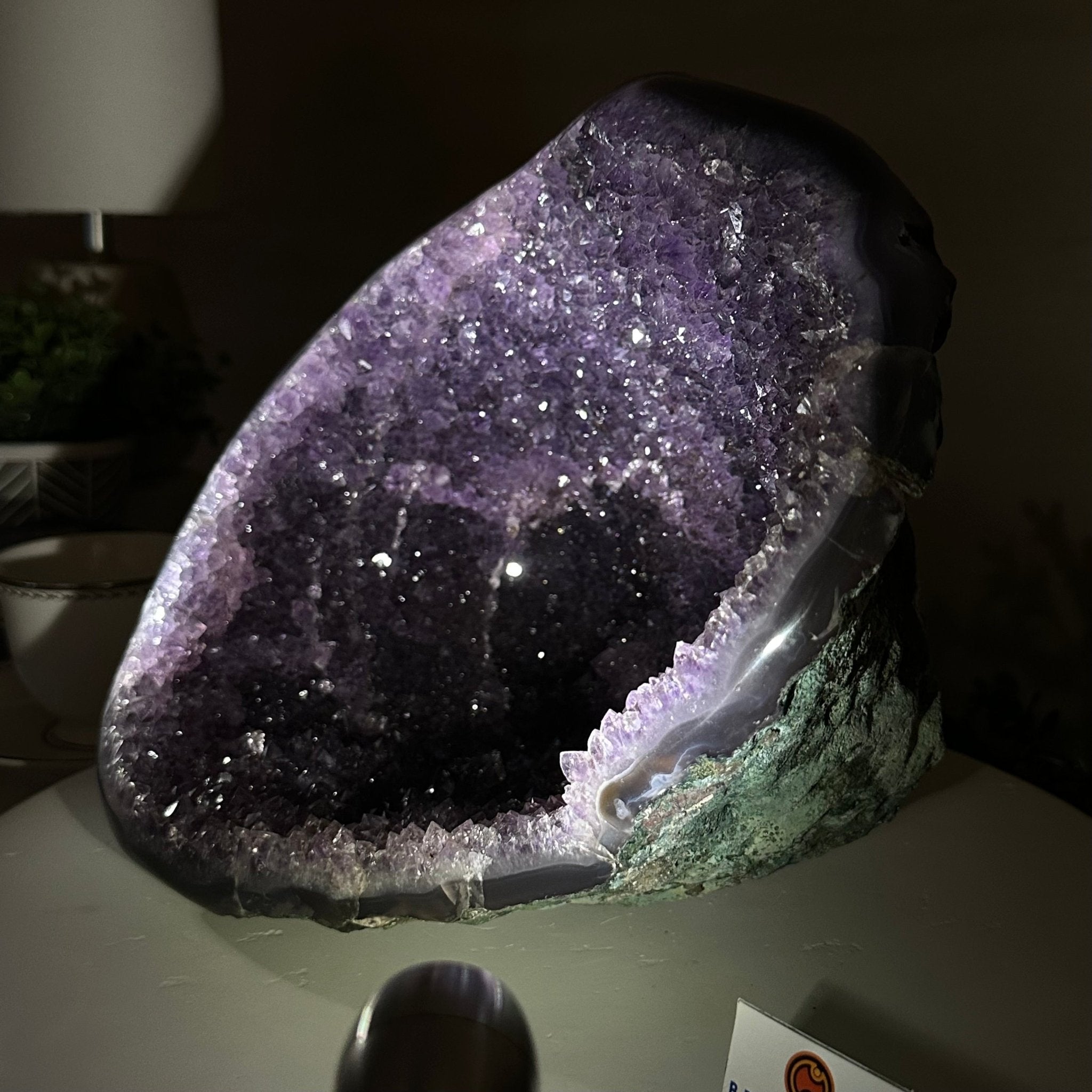 Extra Quality Brazilian Amethyst Cone, 11.8 lbs & 9" Tall 5619AM - 013 - Brazil GemsBrazil GemsExtra Quality Brazilian Amethyst Cone, 11.8 lbs & 9" Tall 5619AM - 013Crystal Cones5619AM - 013