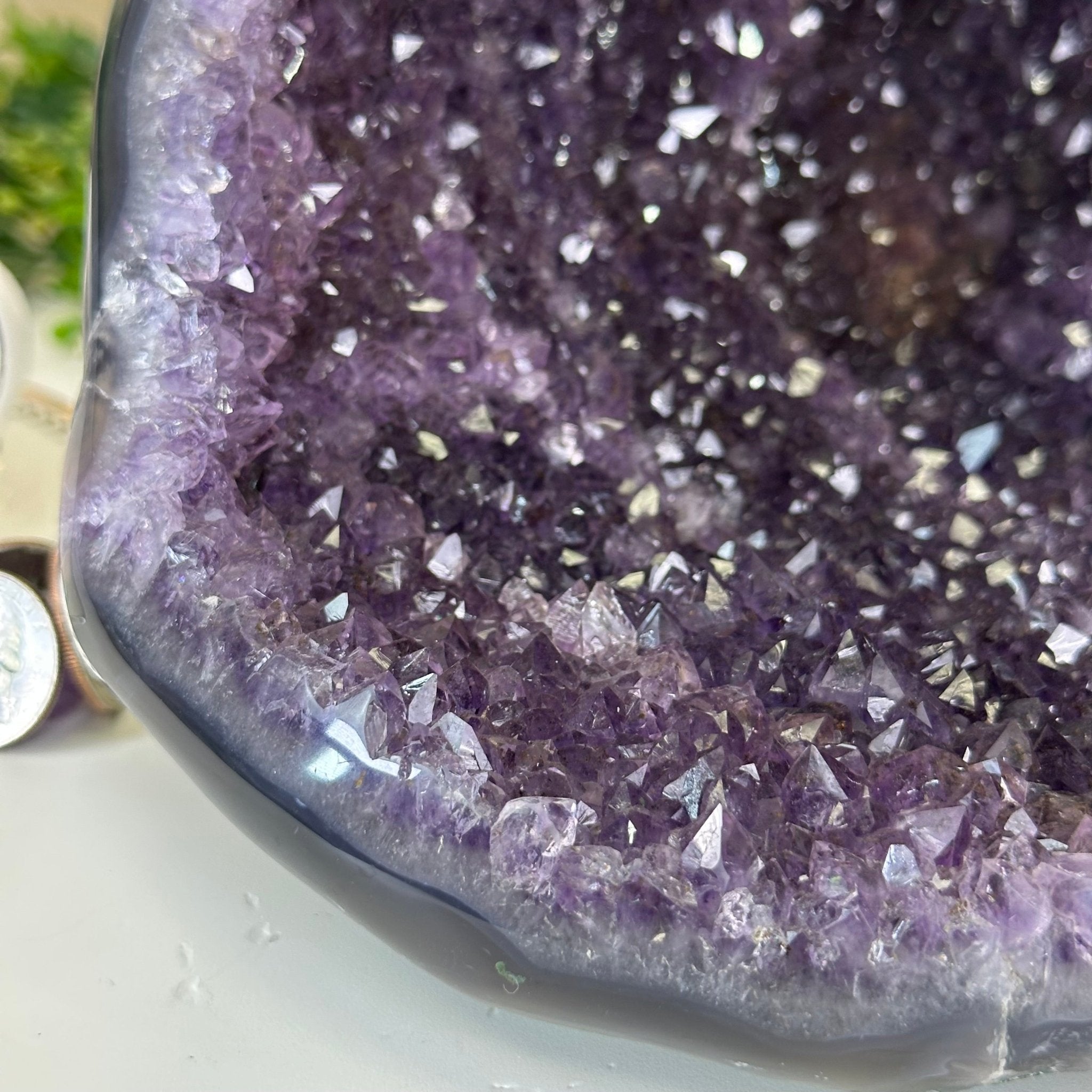 Extra Quality Brazilian Amethyst Cone, 11.8 lbs & 9" Tall 5619AM - 013 - Brazil GemsBrazil GemsExtra Quality Brazilian Amethyst Cone, 11.8 lbs & 9" Tall 5619AM - 013Crystal Cones5619AM - 013