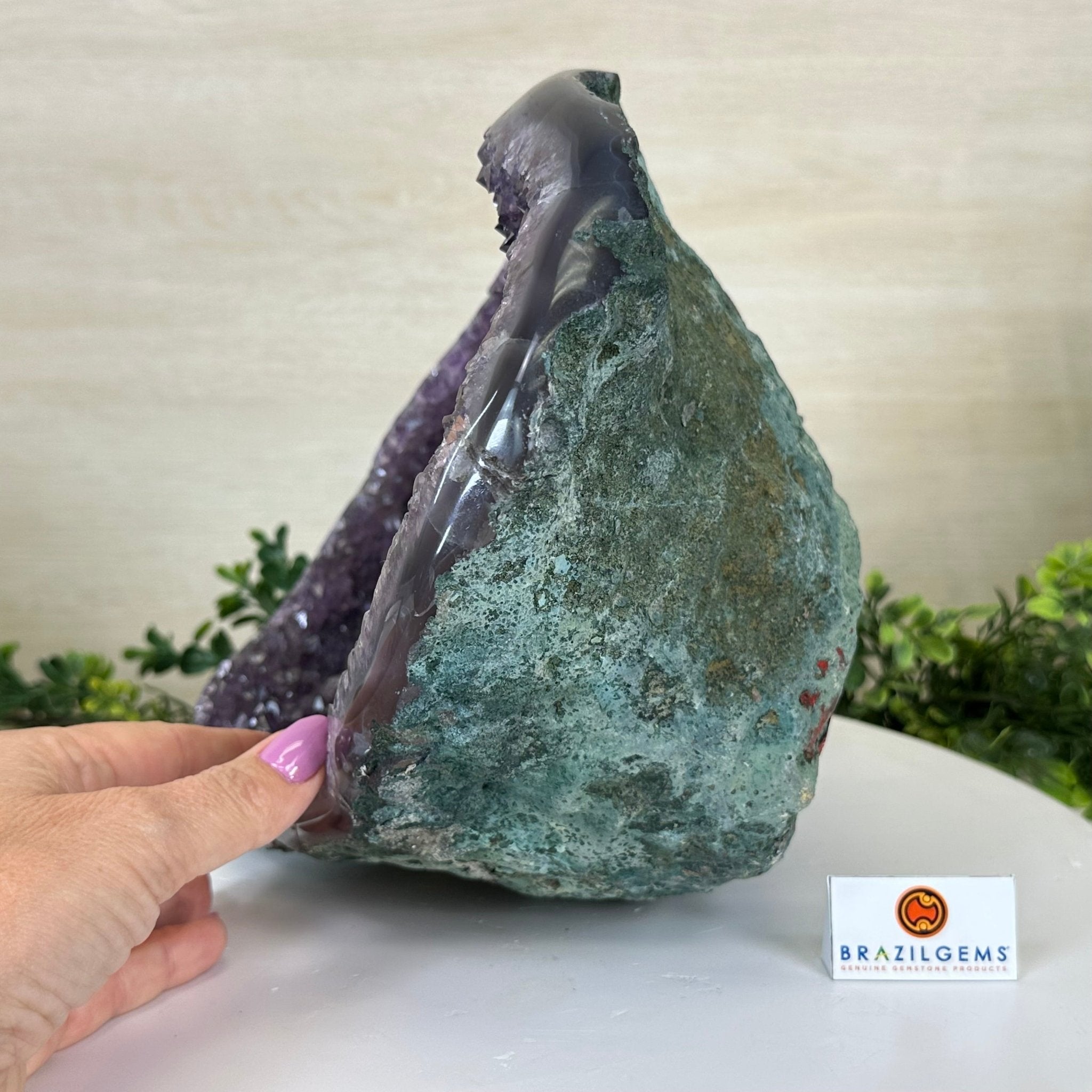 Extra Quality Brazilian Amethyst Cone, 11.8 lbs & 9" Tall 5619AM - 013 - Brazil GemsBrazil GemsExtra Quality Brazilian Amethyst Cone, 11.8 lbs & 9" Tall 5619AM - 013Crystal Cones5619AM - 013
