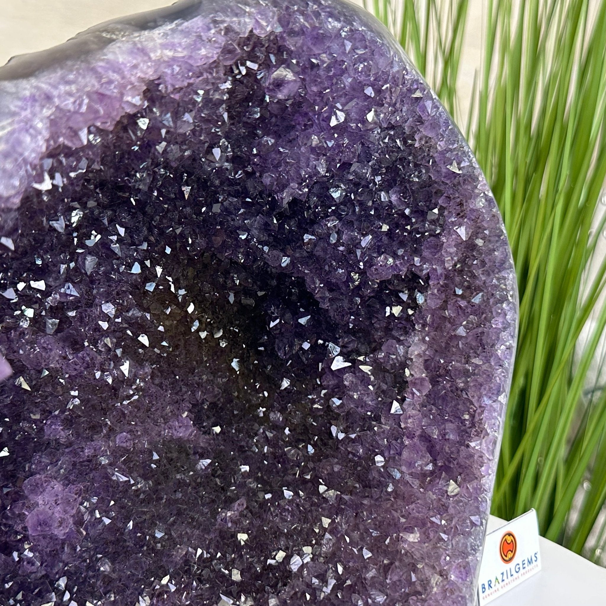 Extra Quality Brazilian Amethyst Cone, 11.8 lbs & 9" Tall 5619AM - 013 - Brazil GemsBrazil GemsExtra Quality Brazilian Amethyst Cone, 11.8 lbs & 9" Tall 5619AM - 013Crystal Cones5619AM - 013