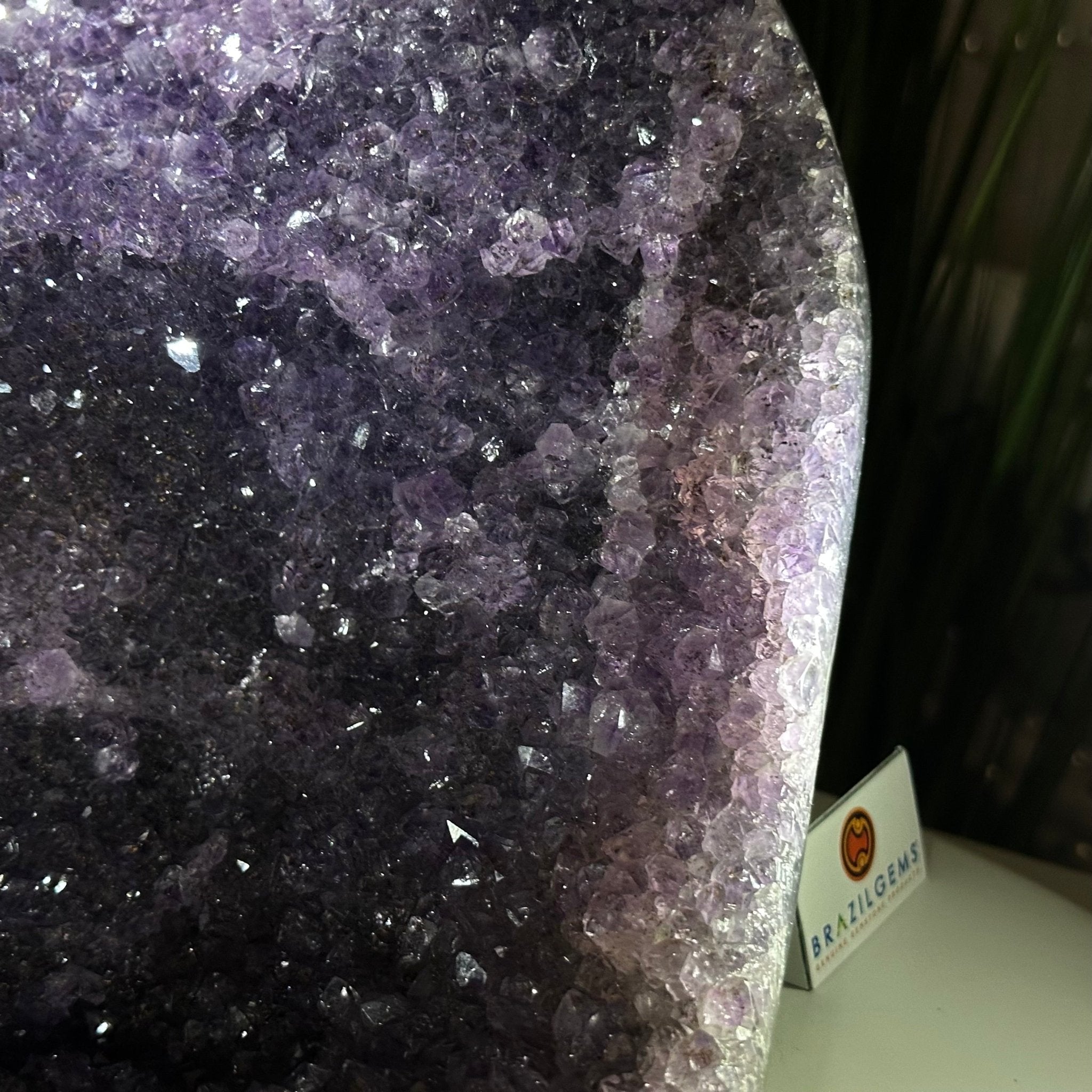 Extra Quality Brazilian Amethyst Cone, 11.8 lbs & 9" Tall 5619AM - 013 - Brazil GemsBrazil GemsExtra Quality Brazilian Amethyst Cone, 11.8 lbs & 9" Tall 5619AM - 013Crystal Cones5619AM - 013