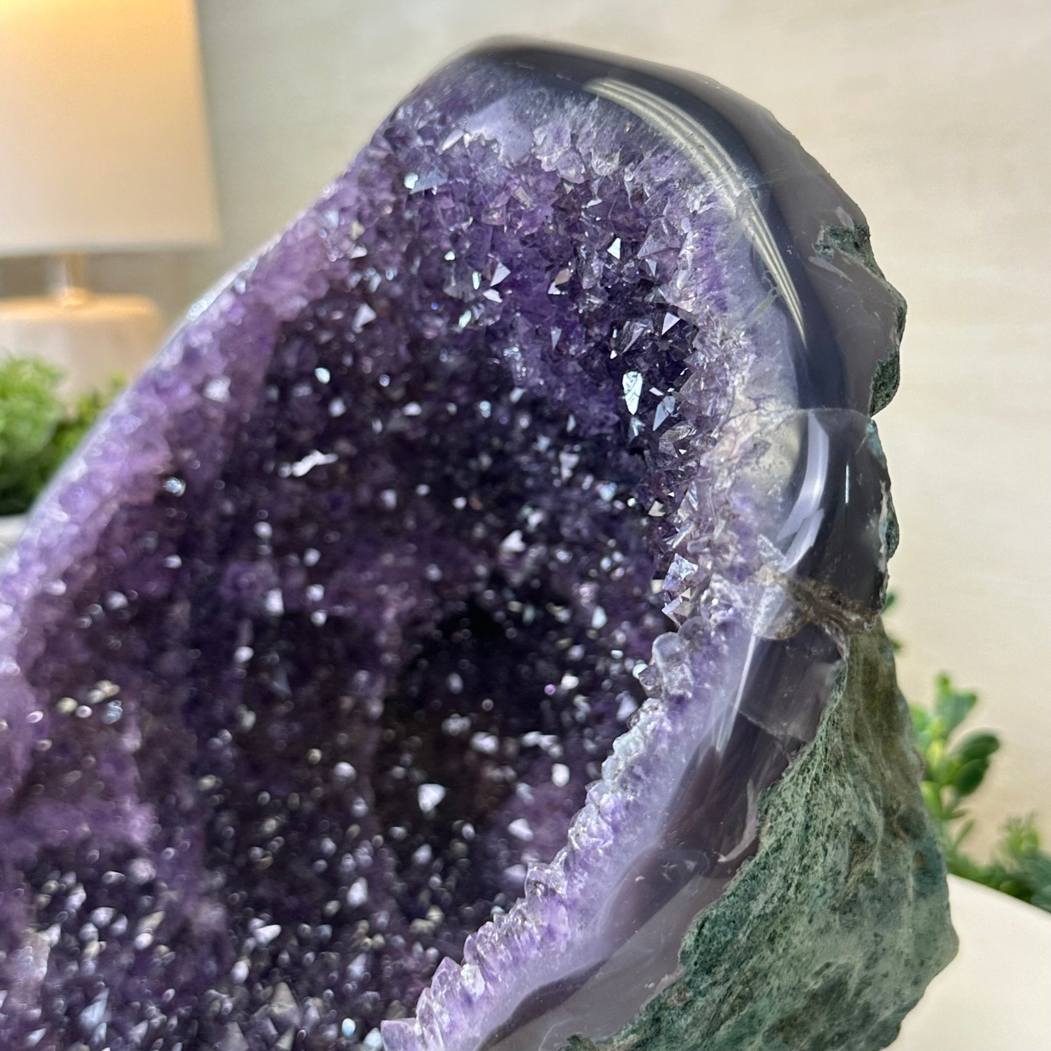 Extra Quality Brazilian Amethyst Cone, 11.8 lbs & 9" Tall 5619AM - 013 - Brazil GemsBrazil GemsExtra Quality Brazilian Amethyst Cone, 11.8 lbs & 9" Tall 5619AM - 013Crystal Cones5619AM - 013