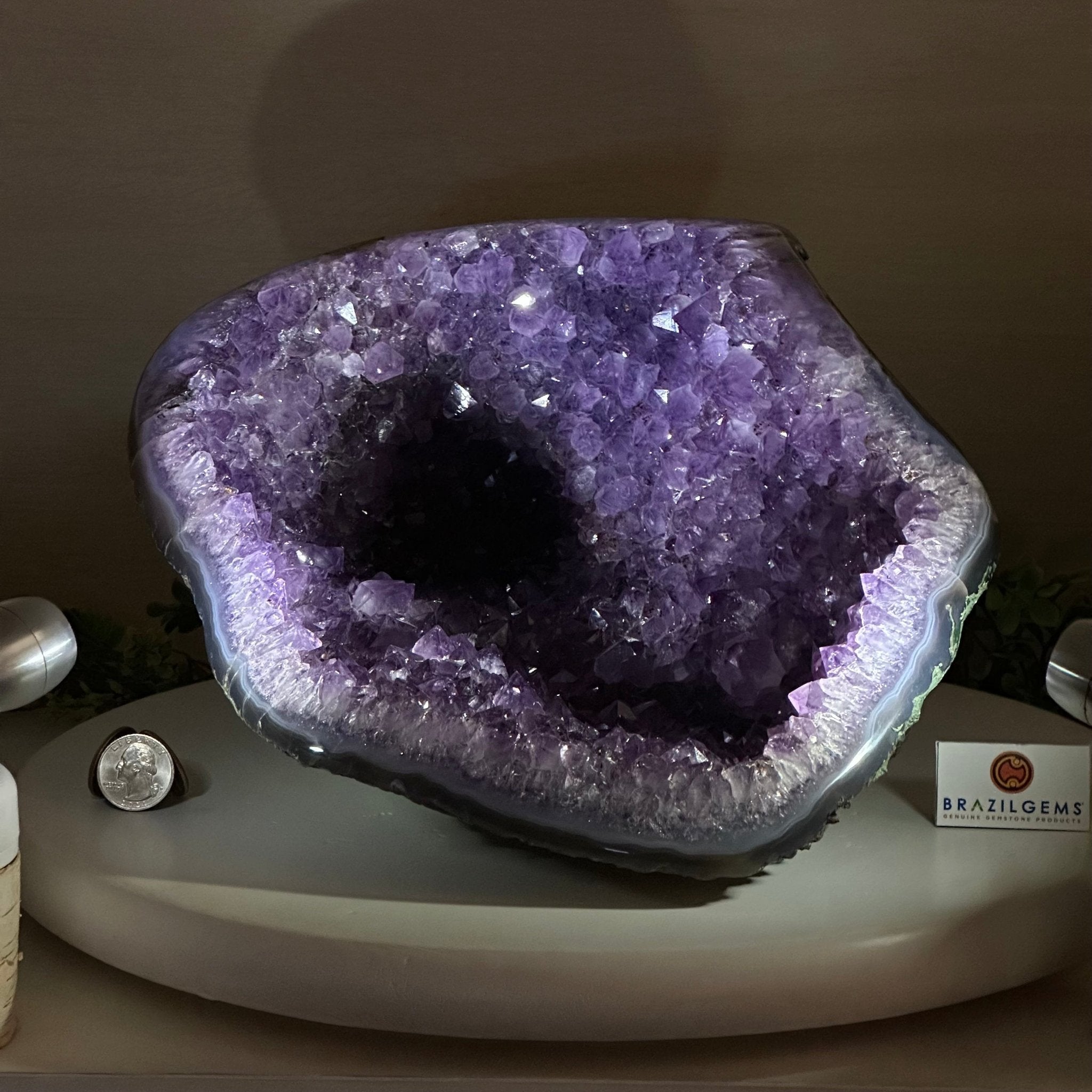 Extra Quality Brazilian Amethyst Cone, 14.4 lbs & 6.5" Tall 5619AM - 014 - Brazil GemsBrazil GemsExtra Quality Brazilian Amethyst Cone, 14.4 lbs & 6.5" Tall 5619AM - 014Crystal Cones5619AM - 014