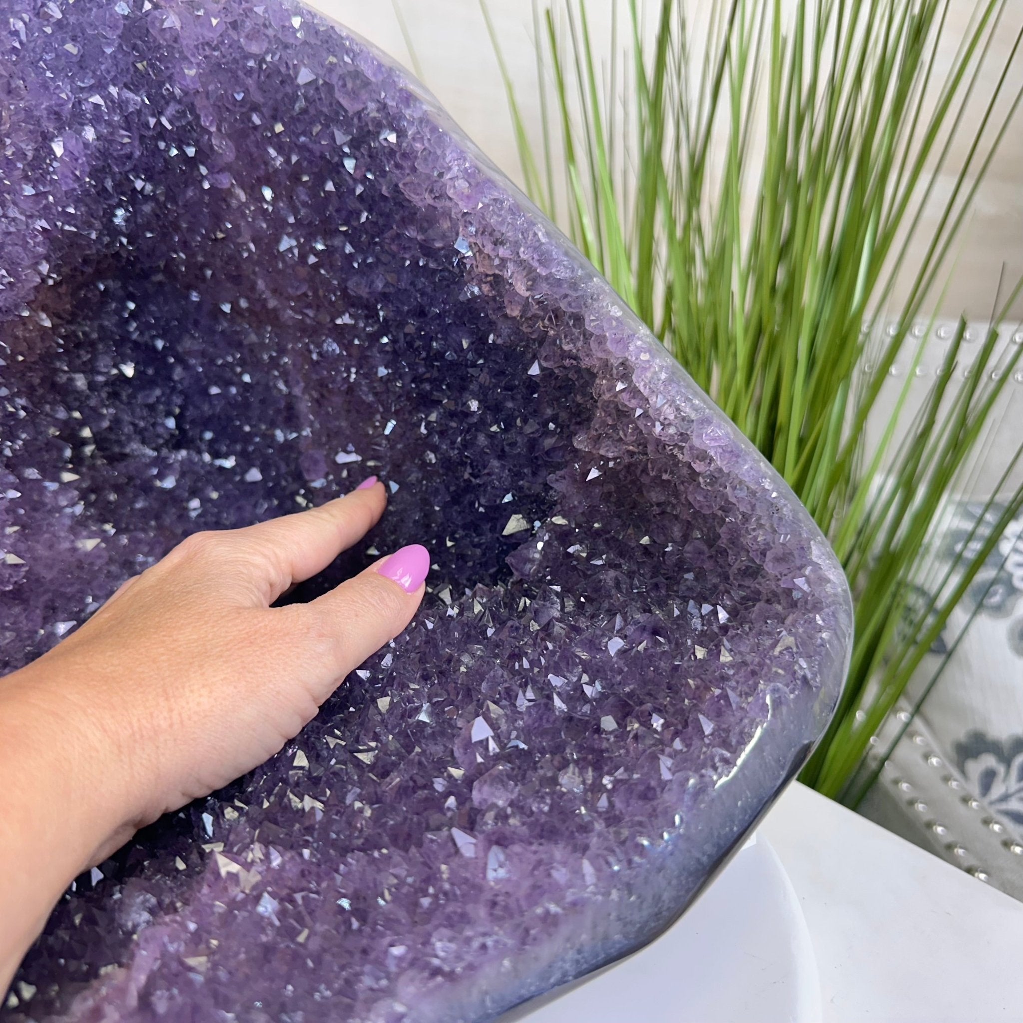 Extra Quality Brazilian Amethyst Cone, 25.7 lbs & 11.2" Tall 5619AM - 017 - Brazil GemsBrazil GemsExtra Quality Brazilian Amethyst Cone, 25.7 lbs & 11.2" Tall 5619AM - 017Crystal Cones5619AM - 017