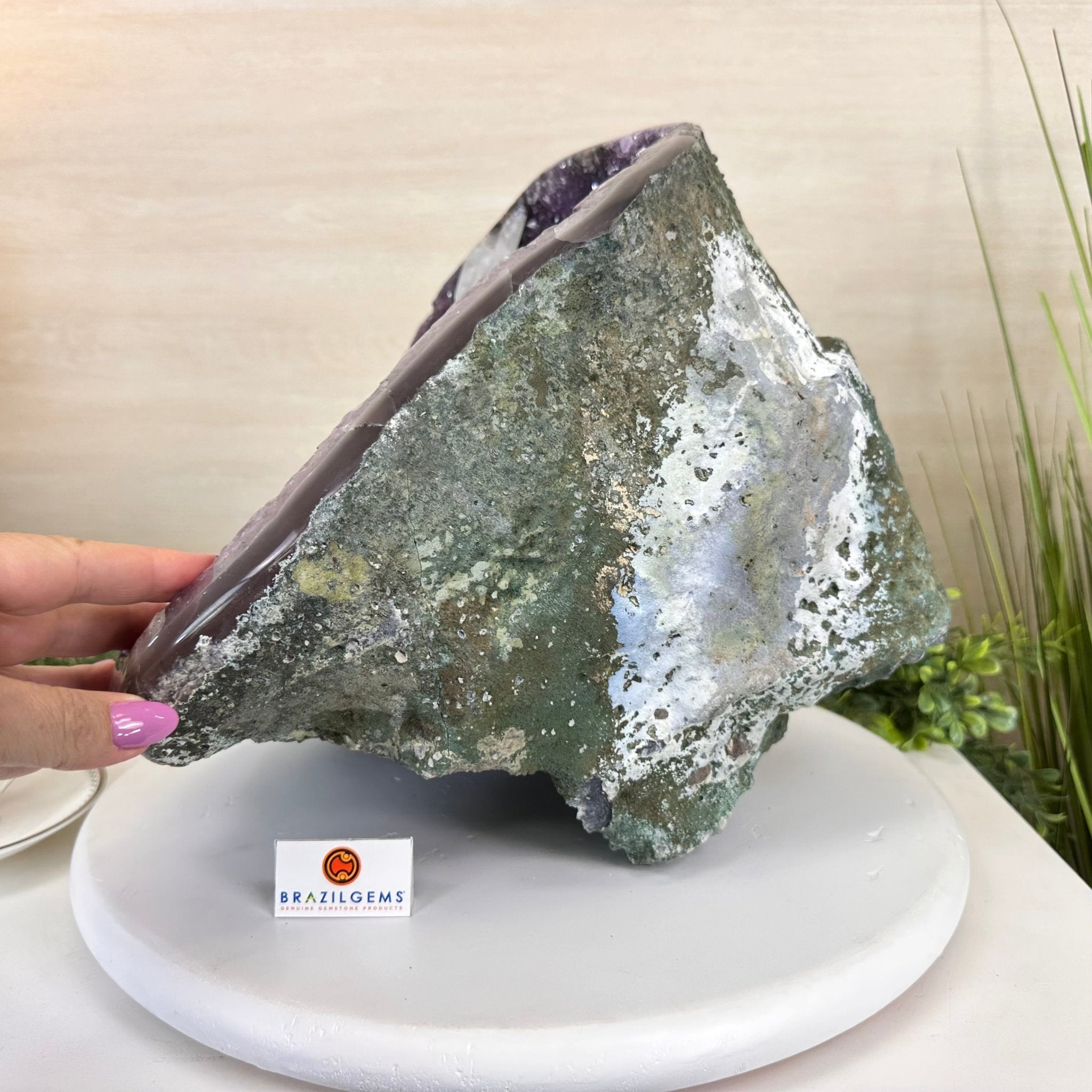 Extra Quality Brazilian Amethyst Cone, 25.7 lbs & 11.2" Tall 5619AM - 017 - Brazil GemsBrazil GemsExtra Quality Brazilian Amethyst Cone, 25.7 lbs & 11.2" Tall 5619AM - 017Crystal Cones5619AM - 017
