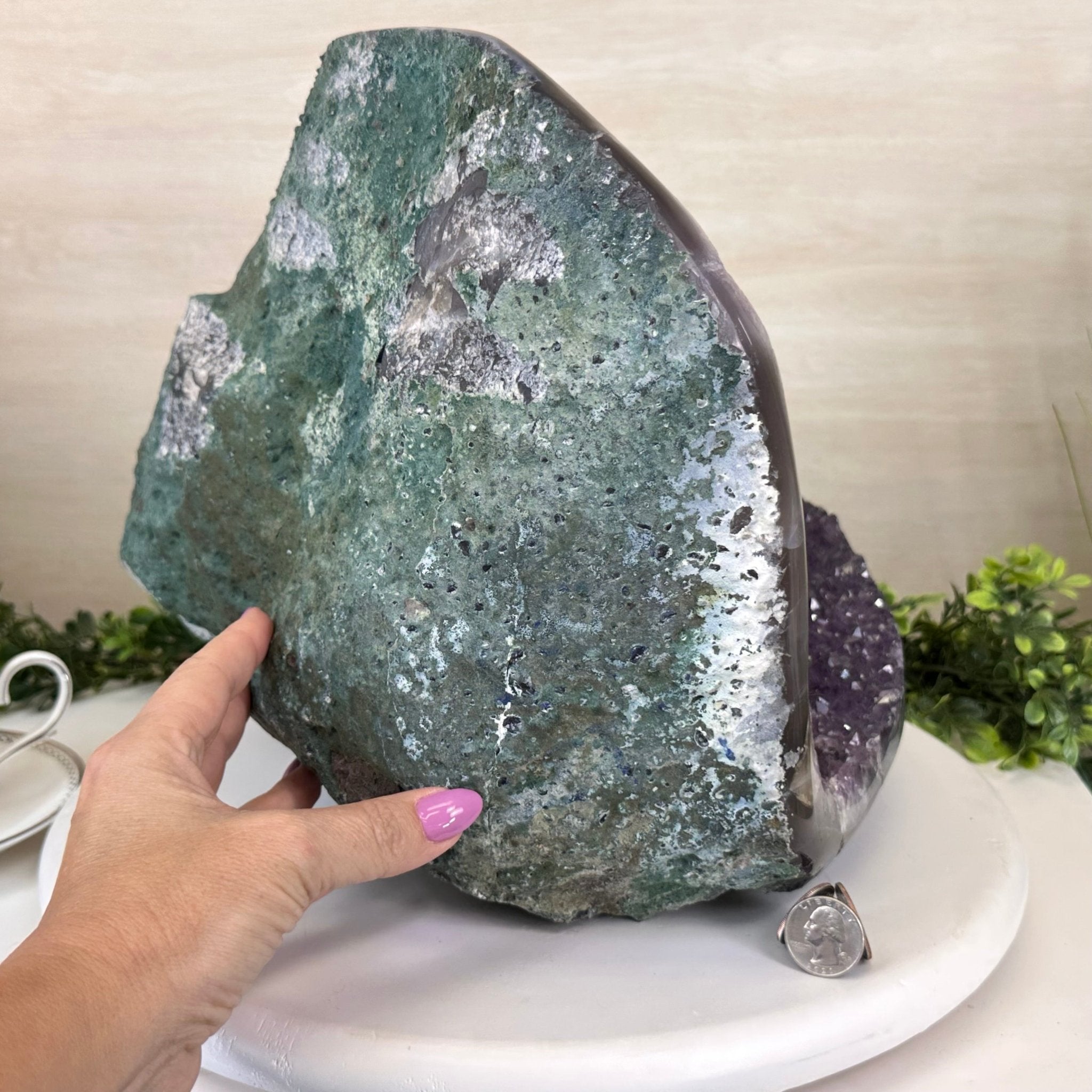 Extra Quality Brazilian Amethyst Cone, 25.7 lbs & 11.2" Tall 5619AM - 017 - Brazil GemsBrazil GemsExtra Quality Brazilian Amethyst Cone, 25.7 lbs & 11.2" Tall 5619AM - 017Crystal Cones5619AM - 017