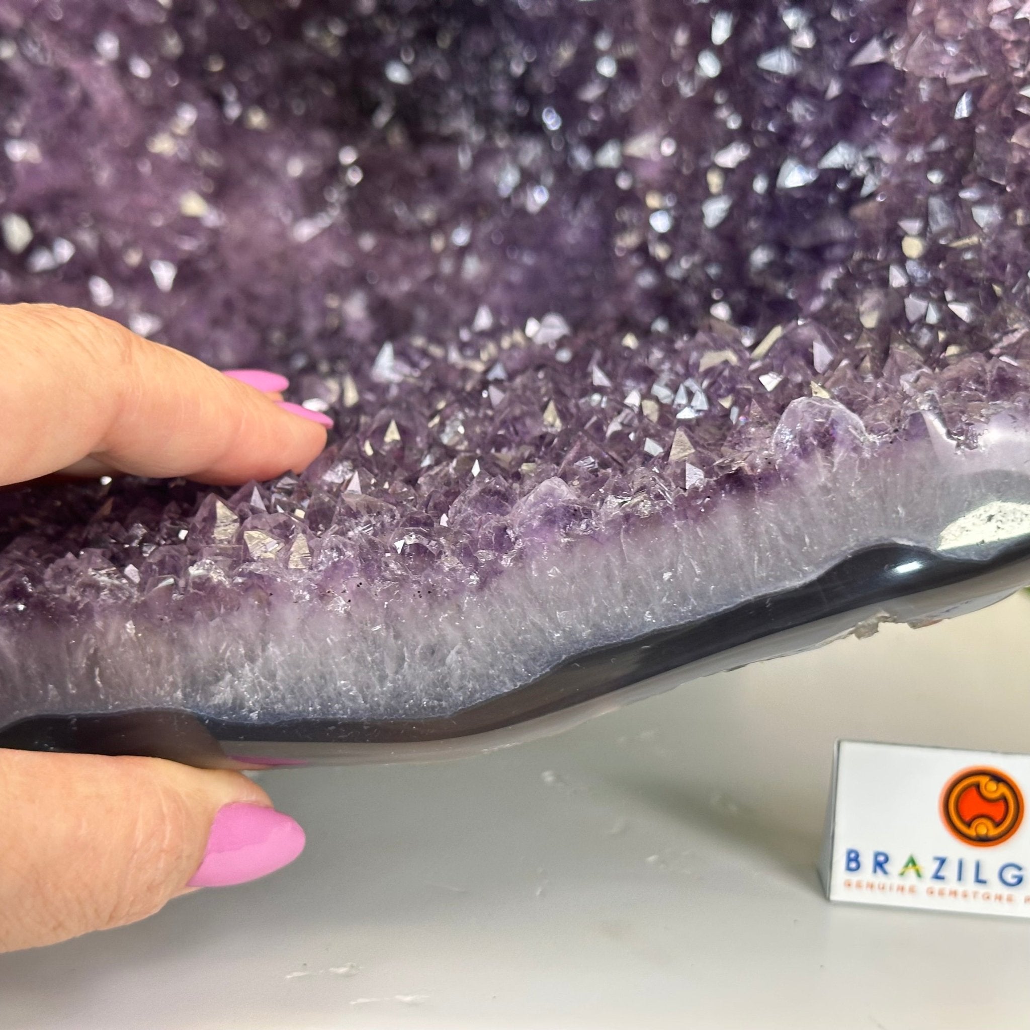 Extra Quality Brazilian Amethyst Cone, 25.7 lbs & 11.2" Tall 5619AM - 017 - Brazil GemsBrazil GemsExtra Quality Brazilian Amethyst Cone, 25.7 lbs & 11.2" Tall 5619AM - 017Crystal Cones5619AM - 017