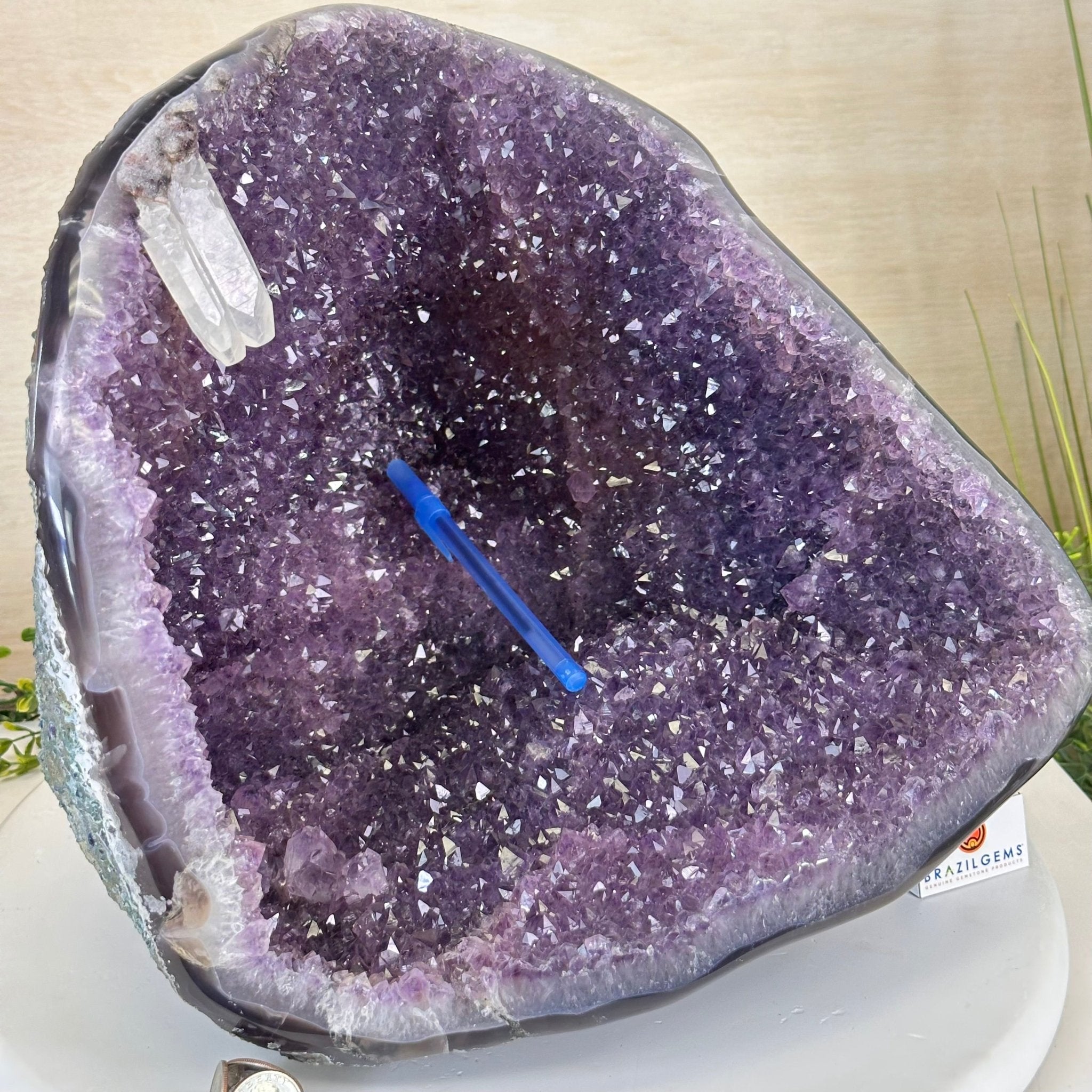 Extra Quality Brazilian Amethyst Cone, 25.7 lbs & 11.2" Tall 5619AM - 017 - Brazil GemsBrazil GemsExtra Quality Brazilian Amethyst Cone, 25.7 lbs & 11.2" Tall 5619AM - 017Crystal Cones5619AM - 017