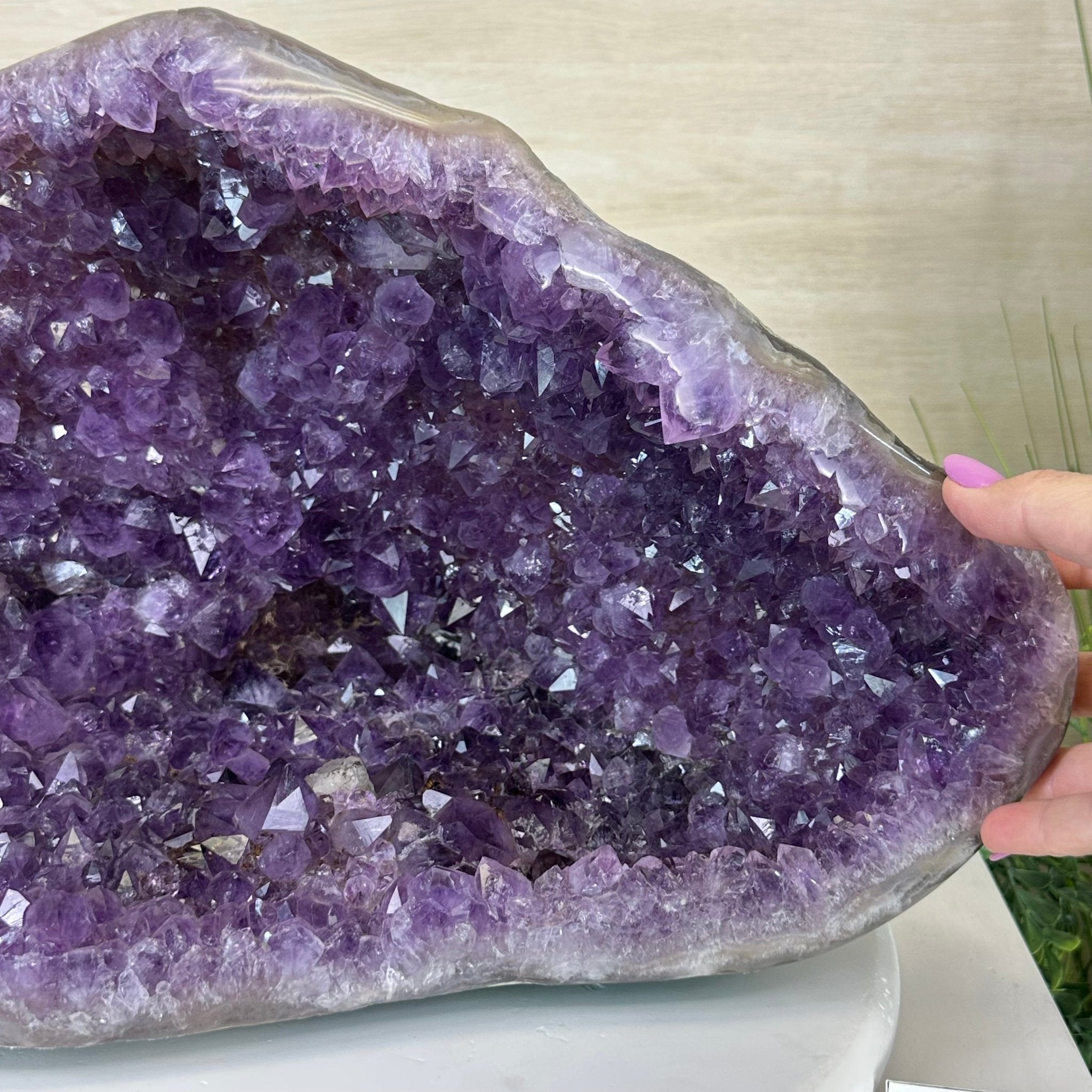 Extra Quality Brazilian Amethyst Cone, 28.7 lbs & 10.8" Tall 5619AM - 018 - Brazil GemsBrazil GemsExtra Quality Brazilian Amethyst Cone, 28.7 lbs & 10.8" Tall 5619AM - 018Crystal Cones5619AM - 018