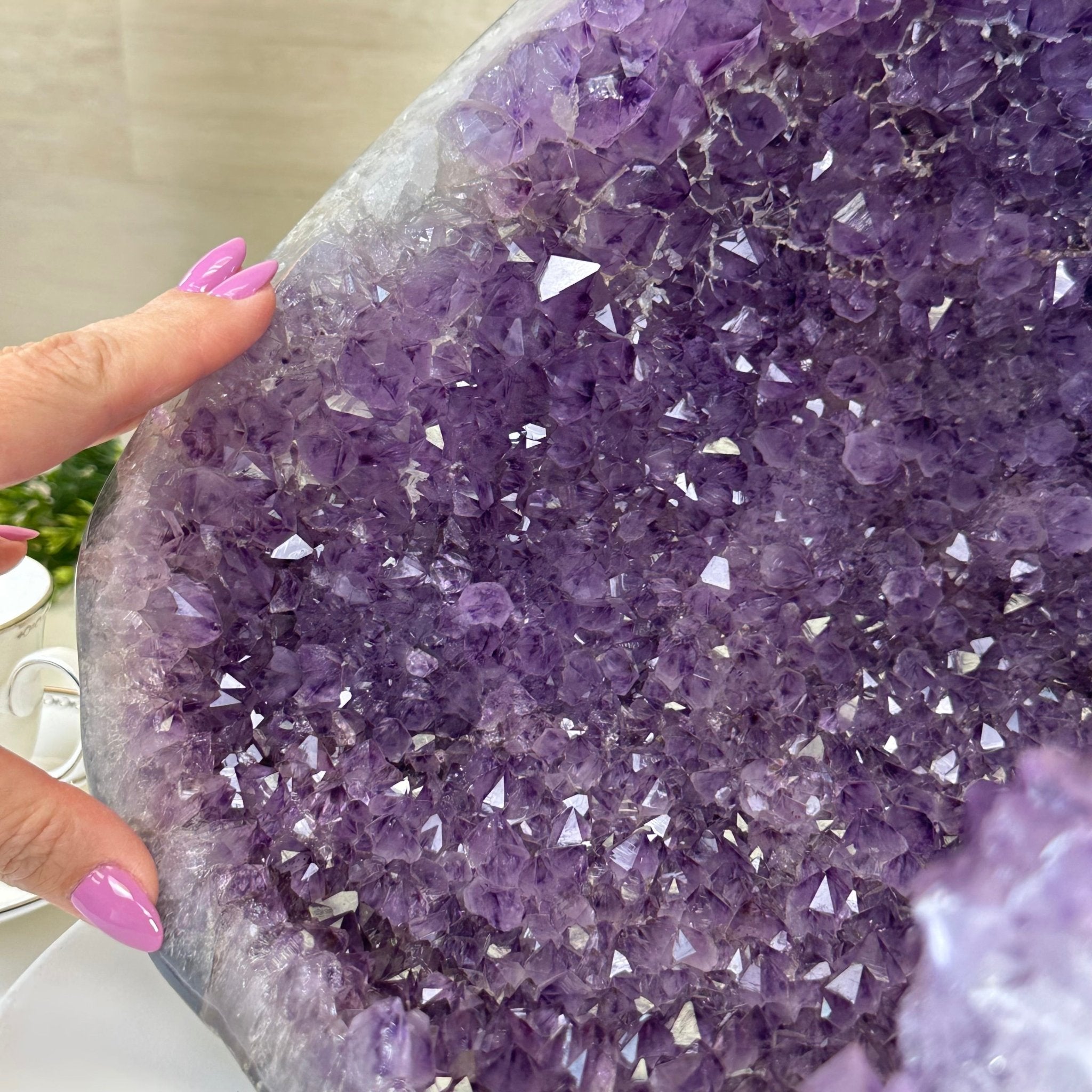 Extra Quality Brazilian Amethyst Cone, 29.4 lbs & 10.7" Tall 5619AM - 019 - Brazil GemsBrazil GemsExtra Quality Brazilian Amethyst Cone, 29.4 lbs & 10.7" Tall 5619AM - 019Crystal Cones5619AM - 019