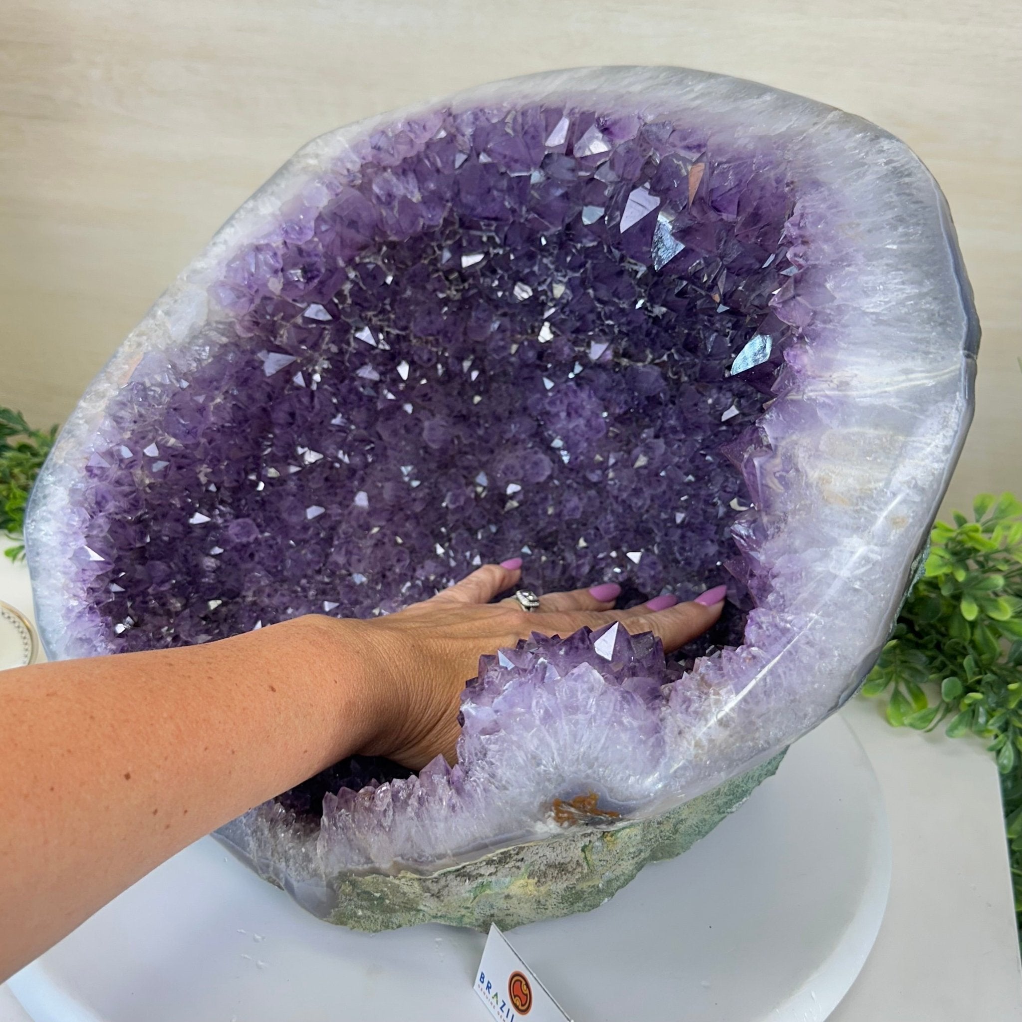Extra Quality Brazilian Amethyst Cone, 29.4 lbs & 10.7" Tall 5619AM - 019 - Brazil GemsBrazil GemsExtra Quality Brazilian Amethyst Cone, 29.4 lbs & 10.7" Tall 5619AM - 019Crystal Cones5619AM - 019