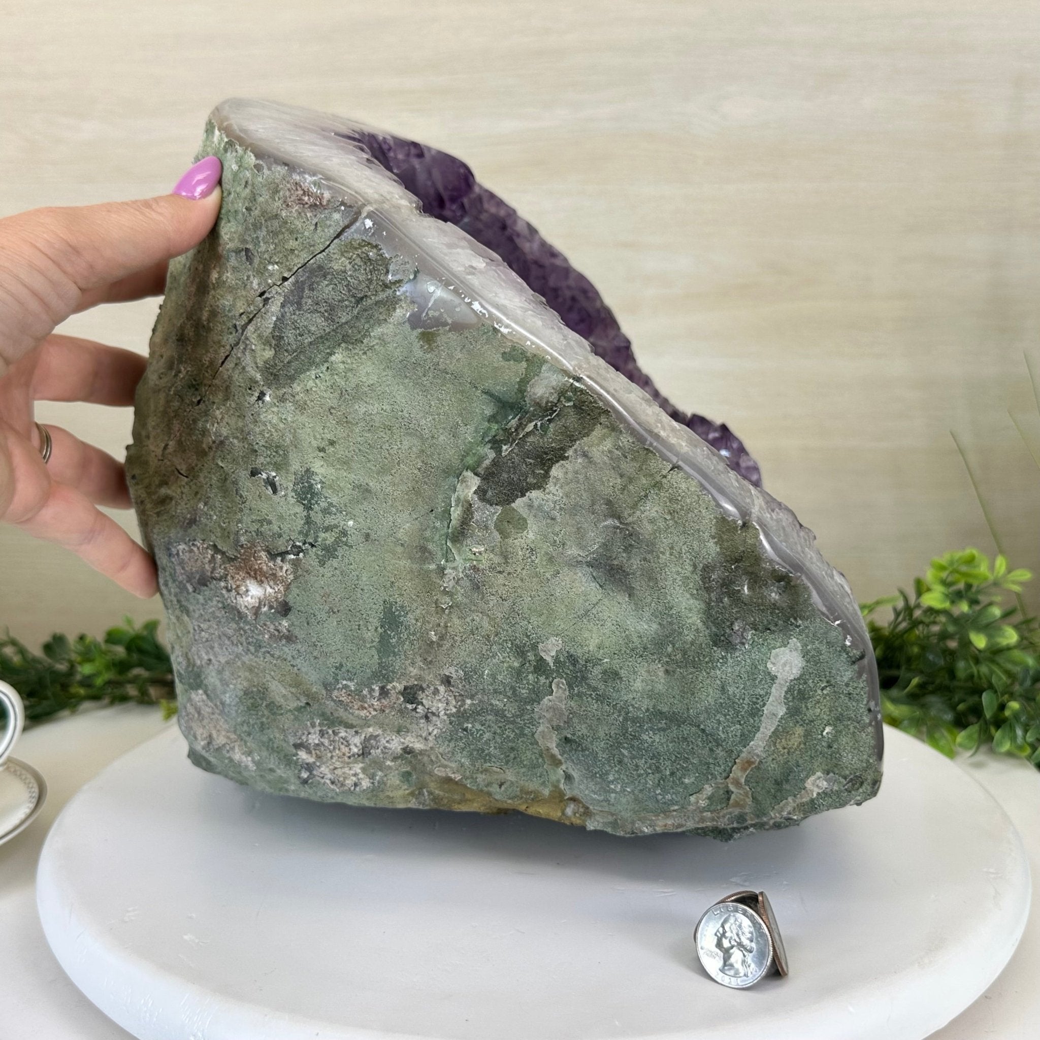 Extra Quality Brazilian Amethyst Cone, 29.4 lbs & 10.7" Tall 5619AM - 019 - Brazil GemsBrazil GemsExtra Quality Brazilian Amethyst Cone, 29.4 lbs & 10.7" Tall 5619AM - 019Crystal Cones5619AM - 019