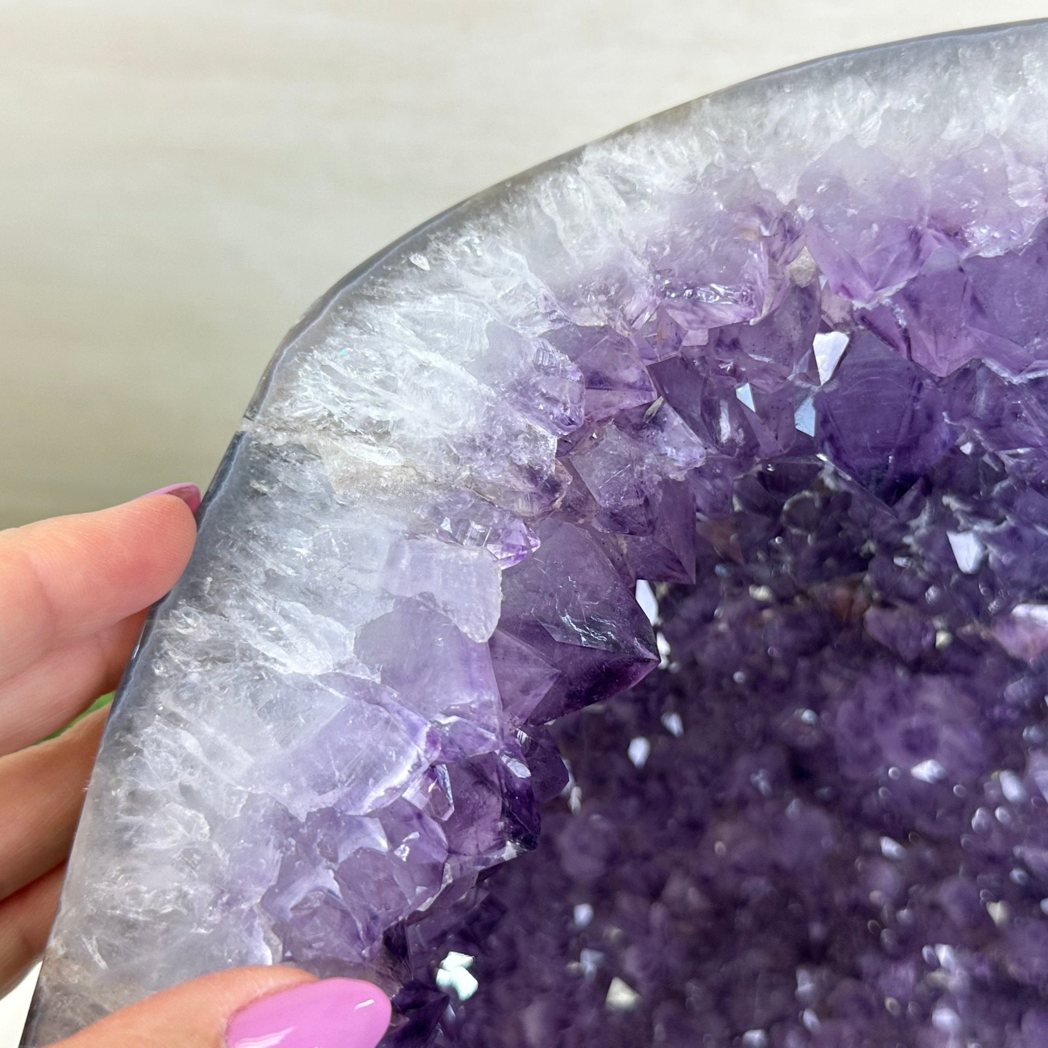 Extra Quality Brazilian Amethyst Cone, 29.4 lbs & 10.7" Tall 5619AM - 019 - Brazil GemsBrazil GemsExtra Quality Brazilian Amethyst Cone, 29.4 lbs & 10.7" Tall 5619AM - 019Crystal Cones5619AM - 019