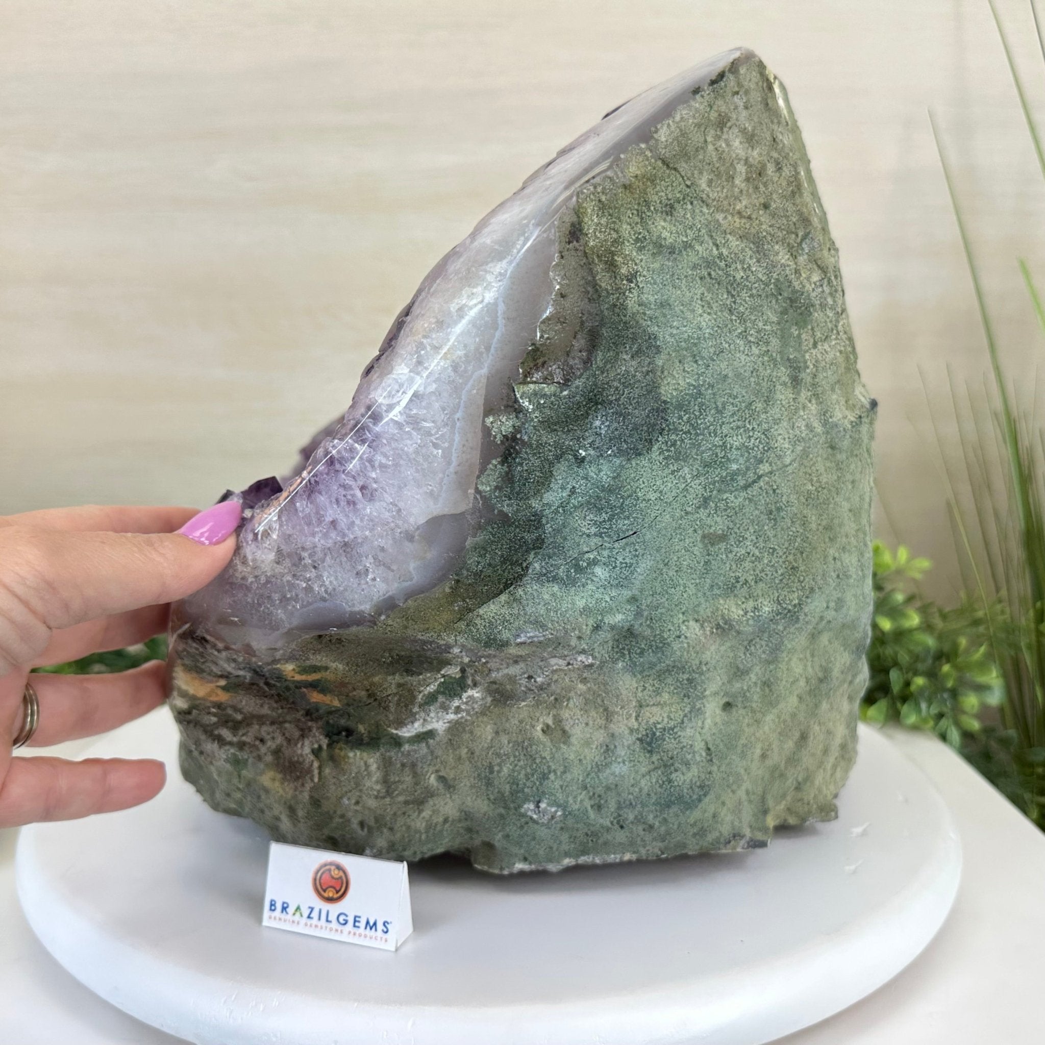 Extra Quality Brazilian Amethyst Cone, 29.4 lbs & 10.7" Tall 5619AM - 019 - Brazil GemsBrazil GemsExtra Quality Brazilian Amethyst Cone, 29.4 lbs & 10.7" Tall 5619AM - 019Crystal Cones5619AM - 019